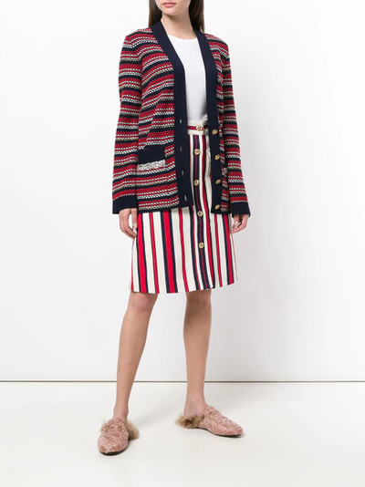 GUCCI A-line striped denim skirt outlook