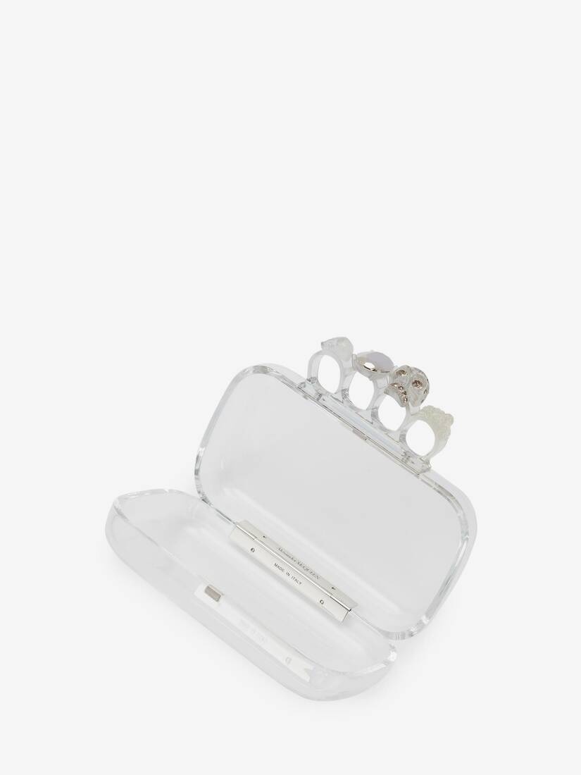 Skull Four-ring Clutch in Transparent - 4
