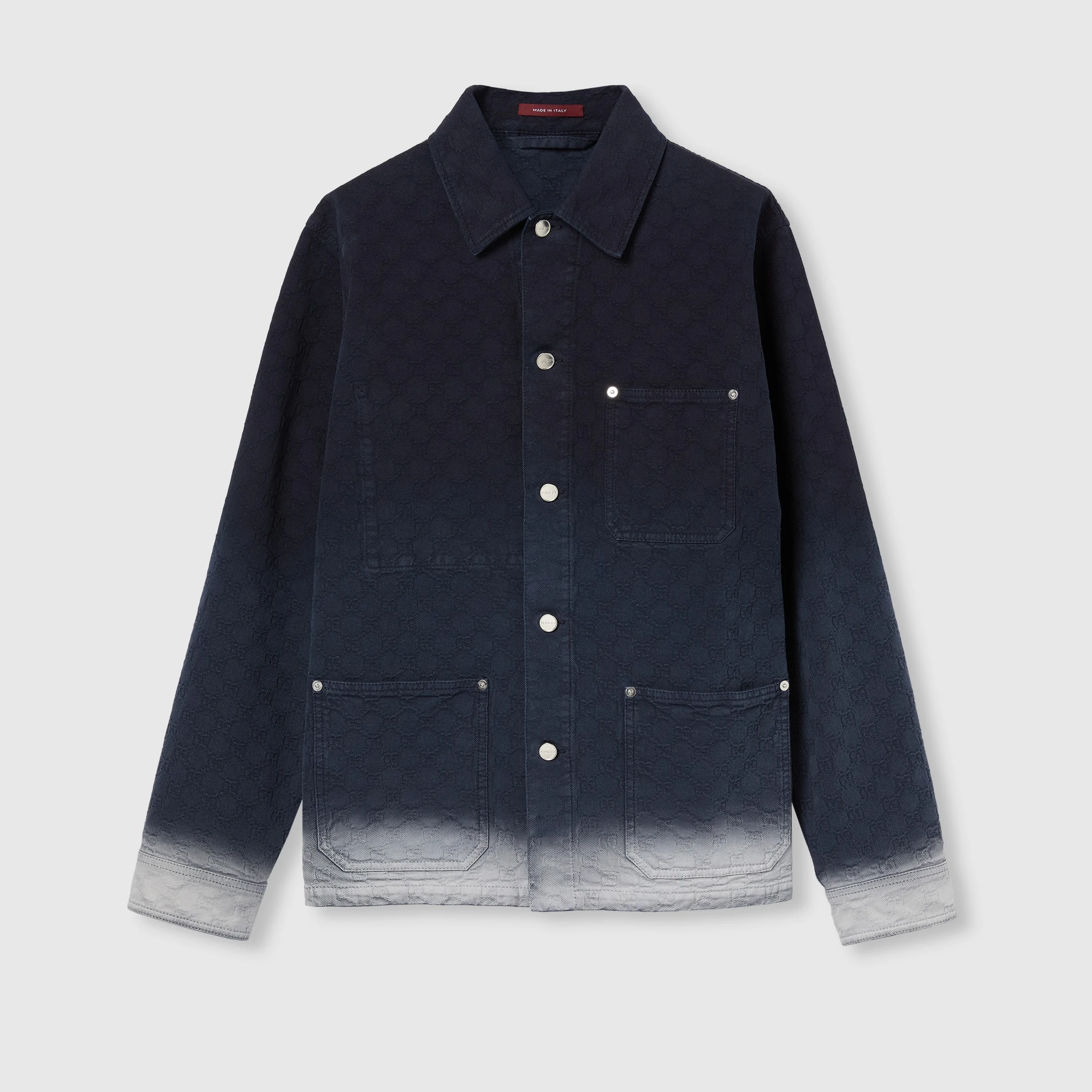 Bleached GG cotton denim jacquard shirt - 1