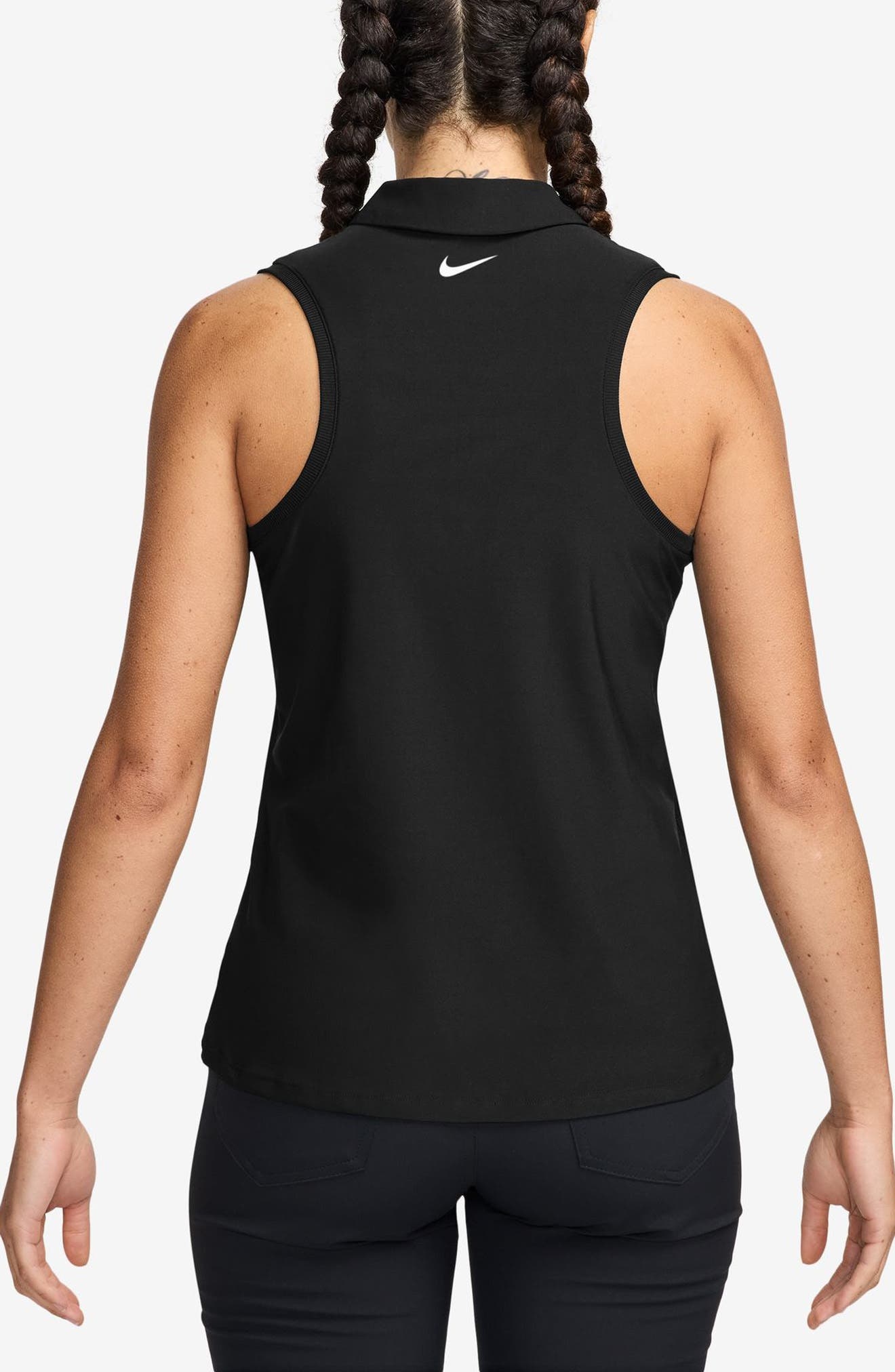 Nike Victory Dri-FIT Sleeveless Polo in 010 Black/white at Nordstrom - 2