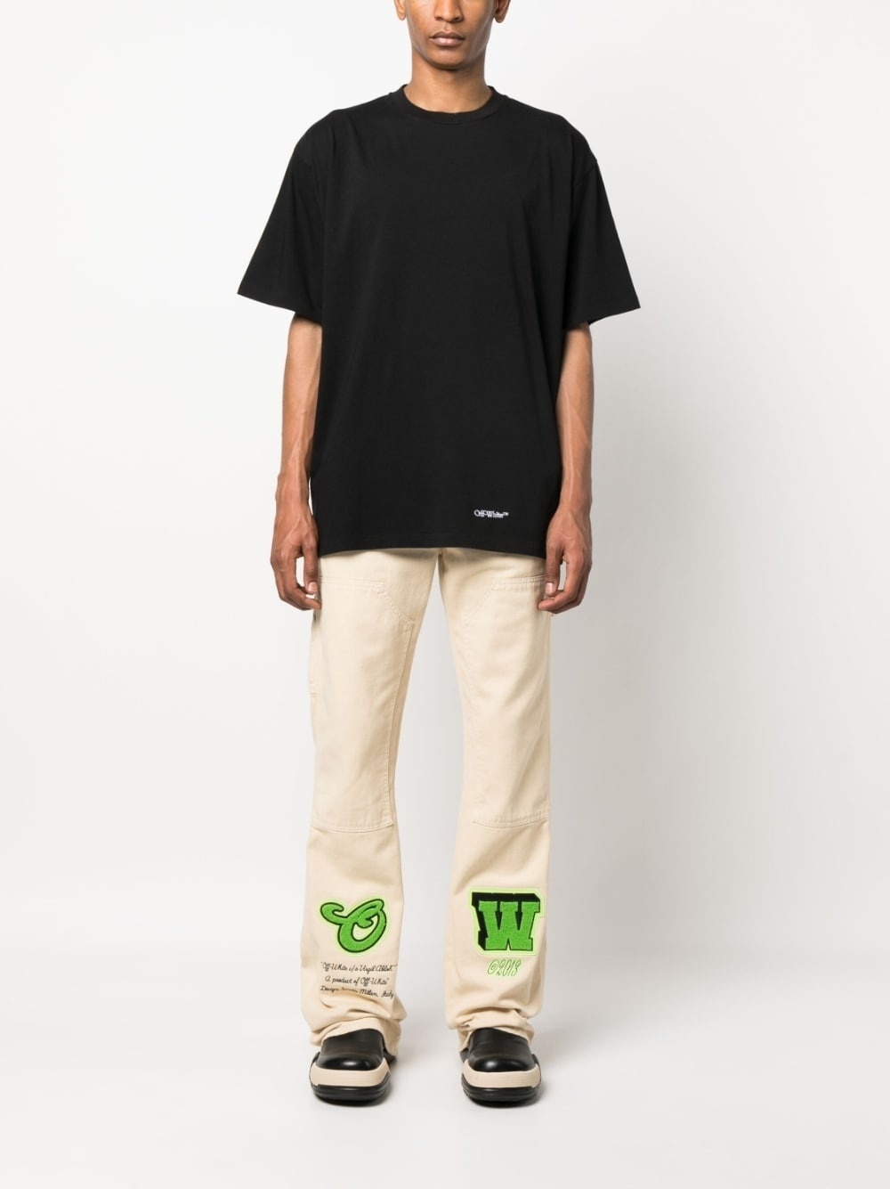 Scribble Diagonals-print T-shirt - 2
