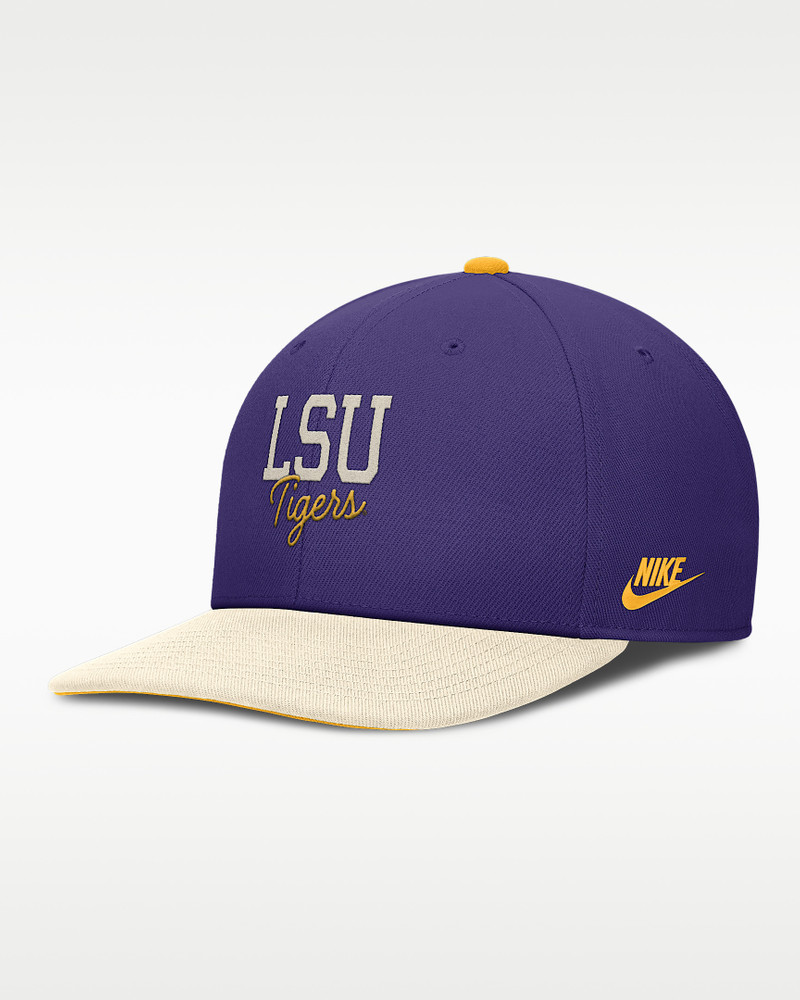 LSU Legacy Script Men's Nike Dri-FIT College Adjustable Hat 1
