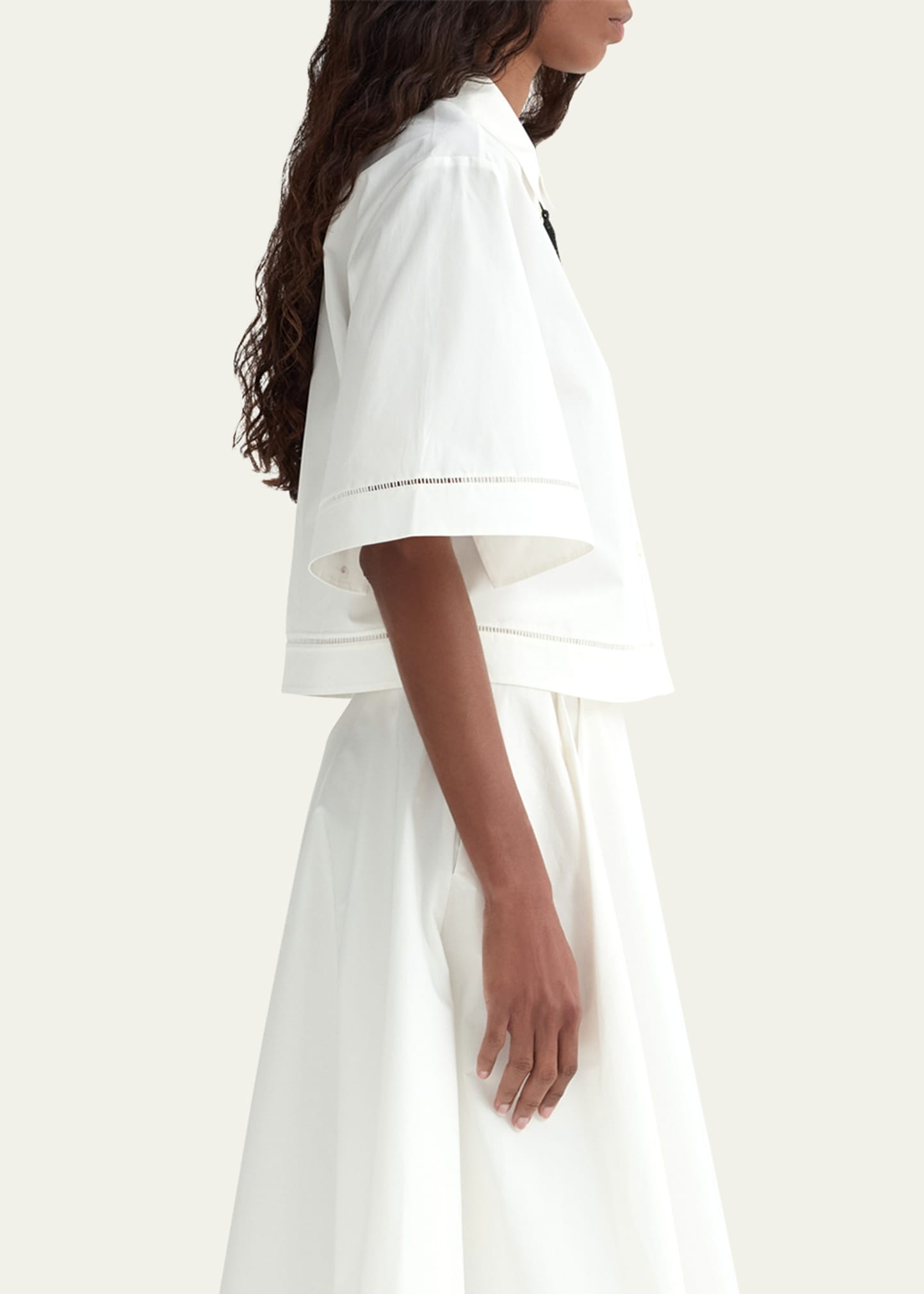 Ladder Embroidered Poplin Shirt - 4
