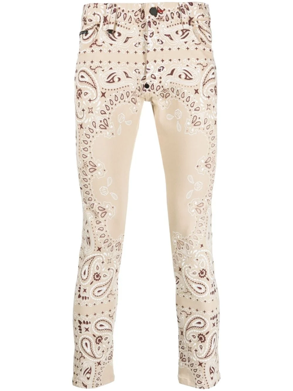 paisley bandana-print skinny-cut trousers - 1