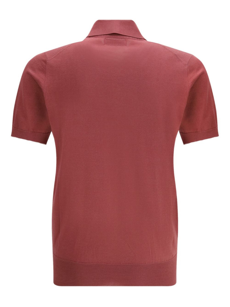 Brunello Cucinelli button collar polo shirt outlook