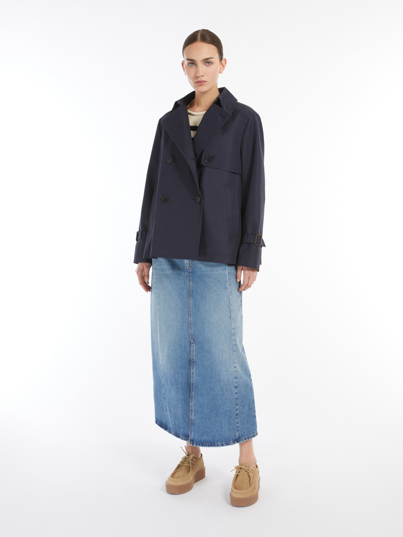 WEEKEND Max Mara BIGLIA Water-repellent gabardine short trench coat outlook