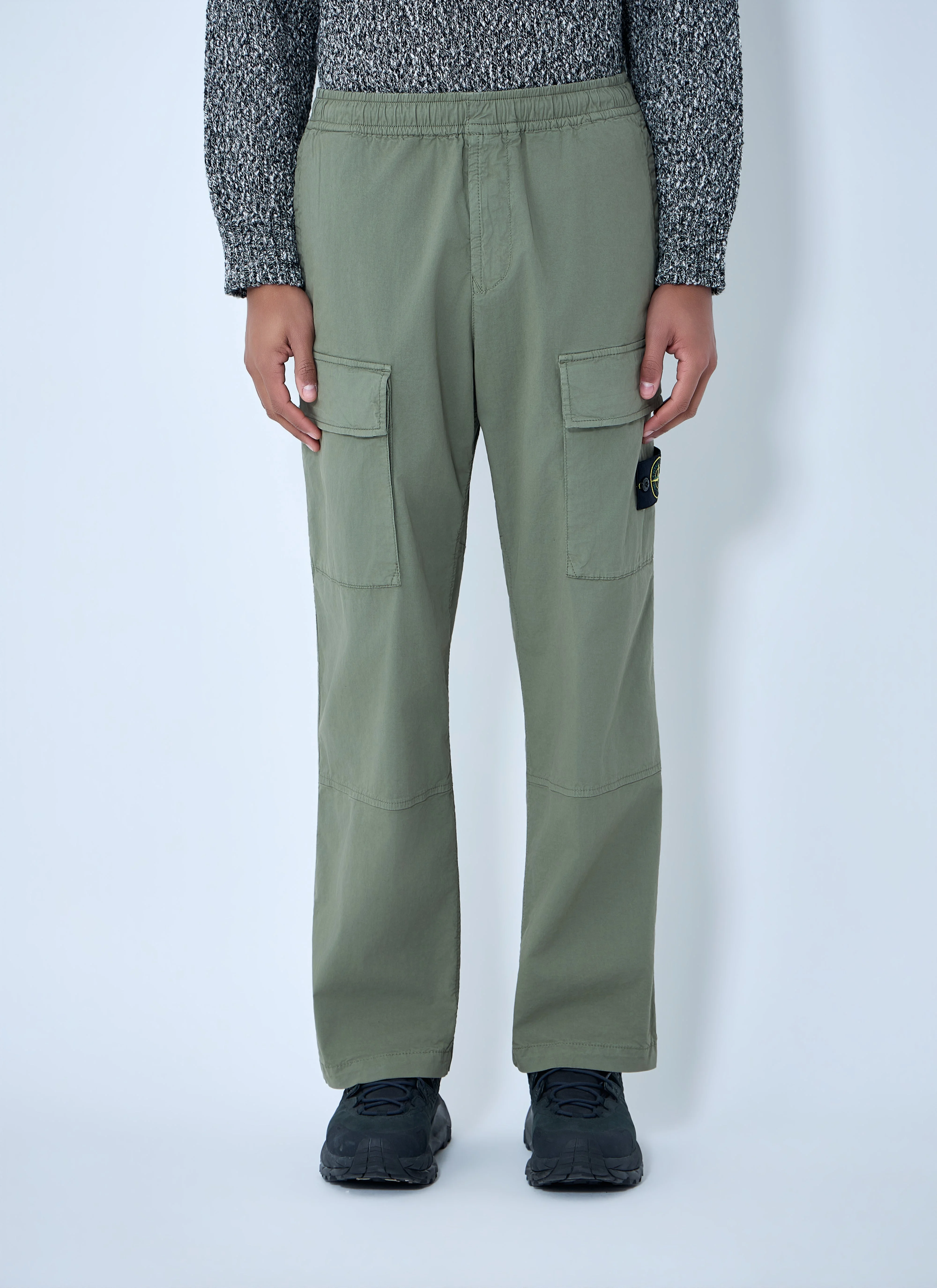 Stone Island Men Logo Patch Pants - 1