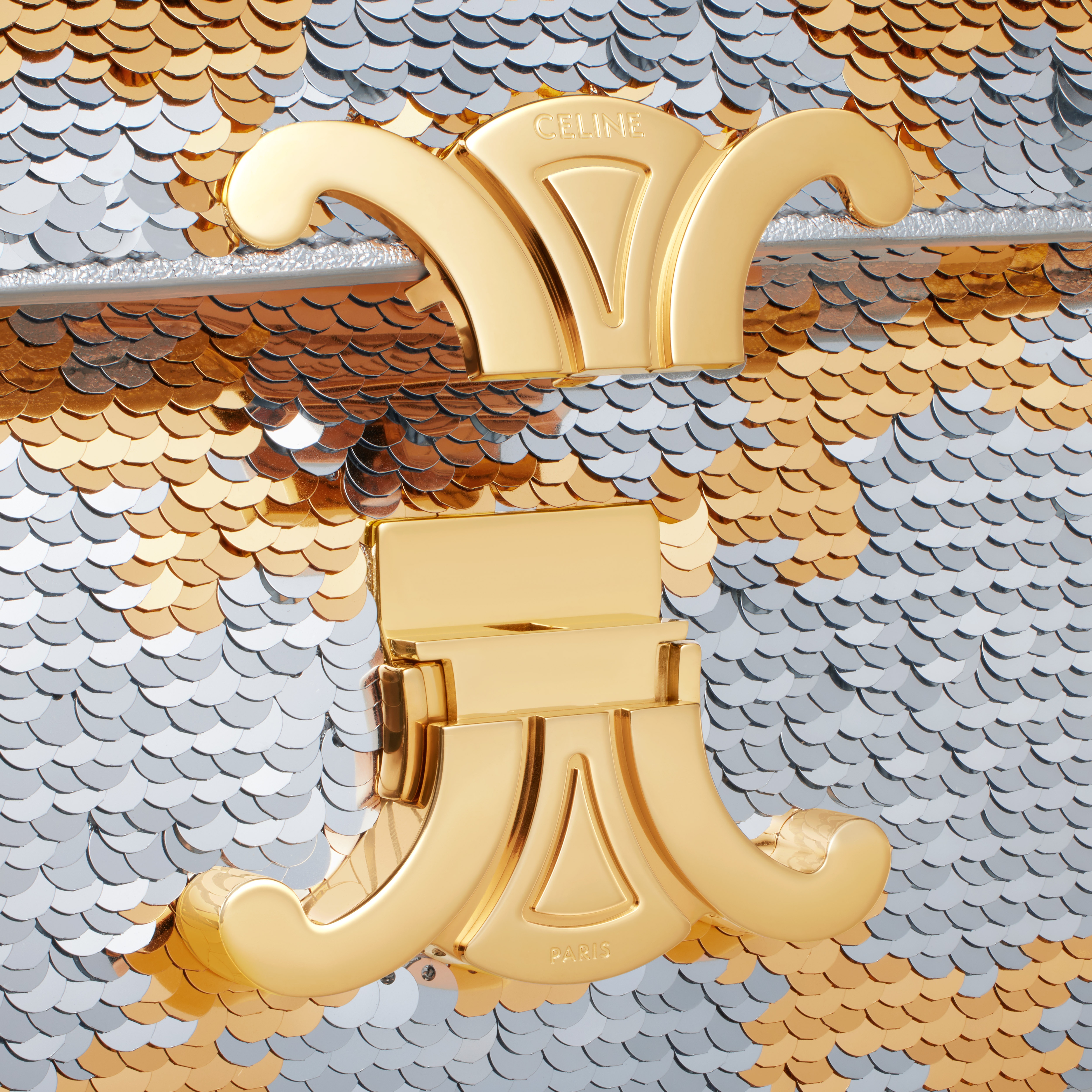 CHAIN SHOULDER BAG triomphe in TRIOMPHE SEQUINS - 5