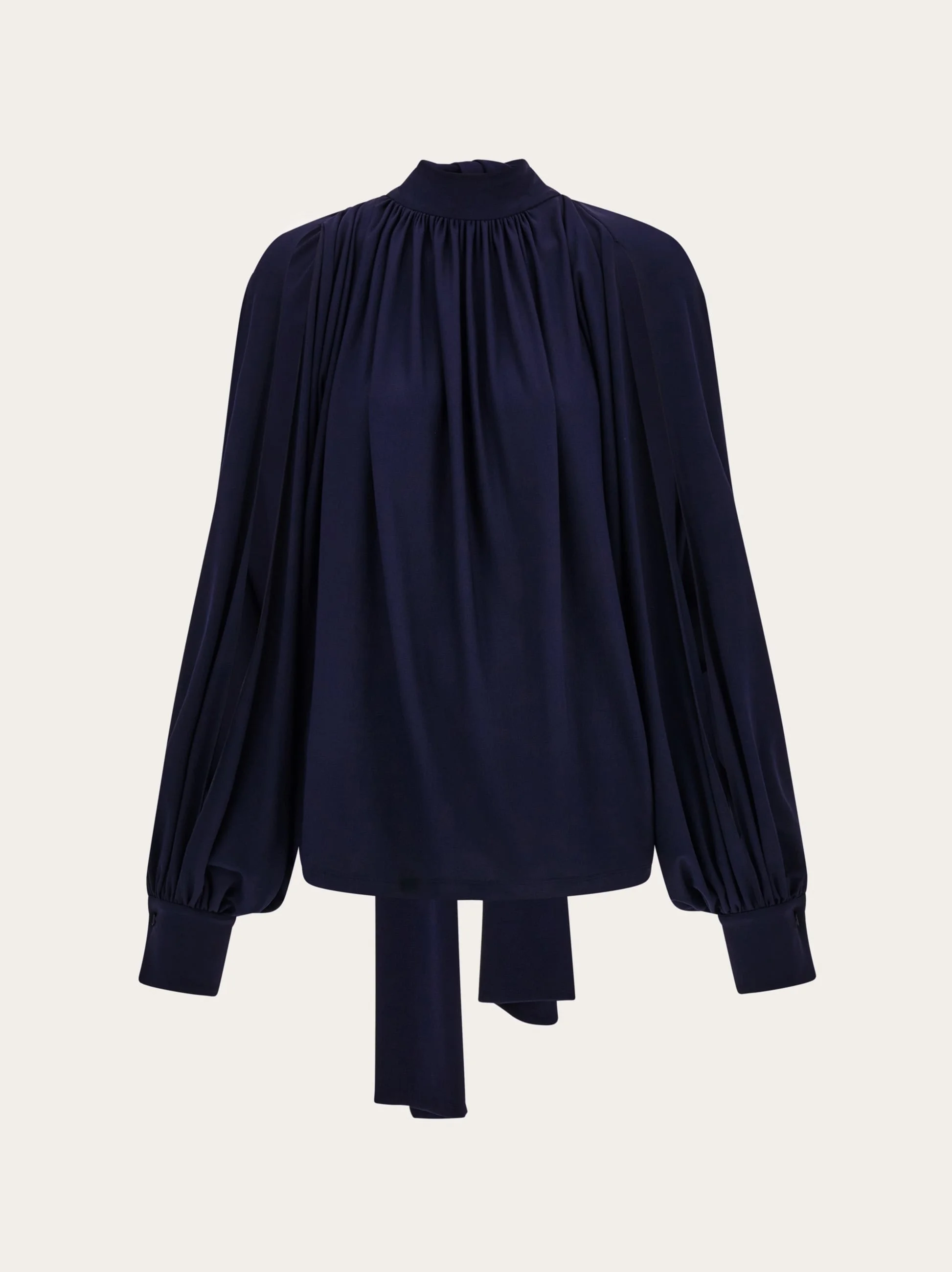 Gathered top with shoulder slit detail - 1