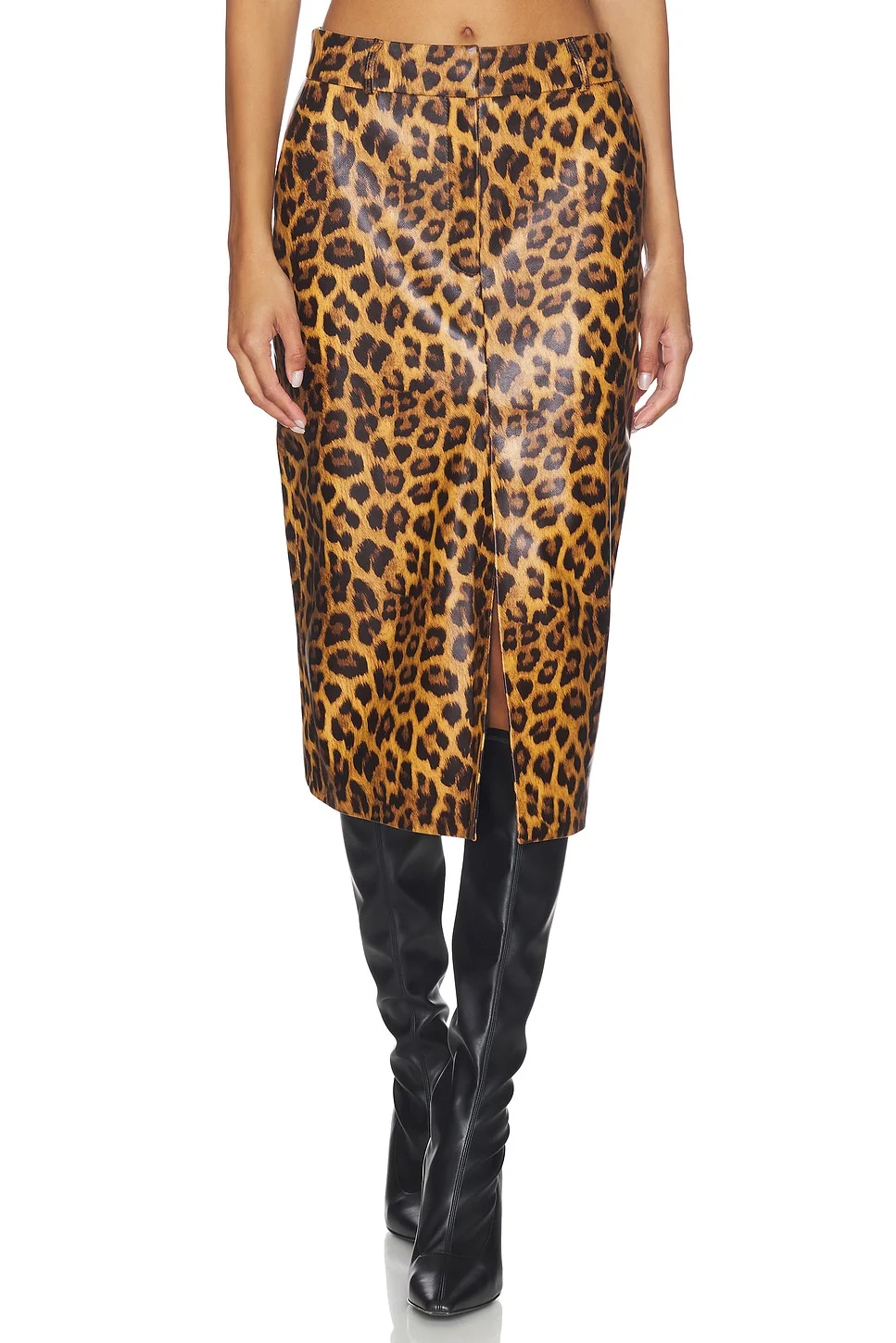 Leather Maxi Skirt - 1