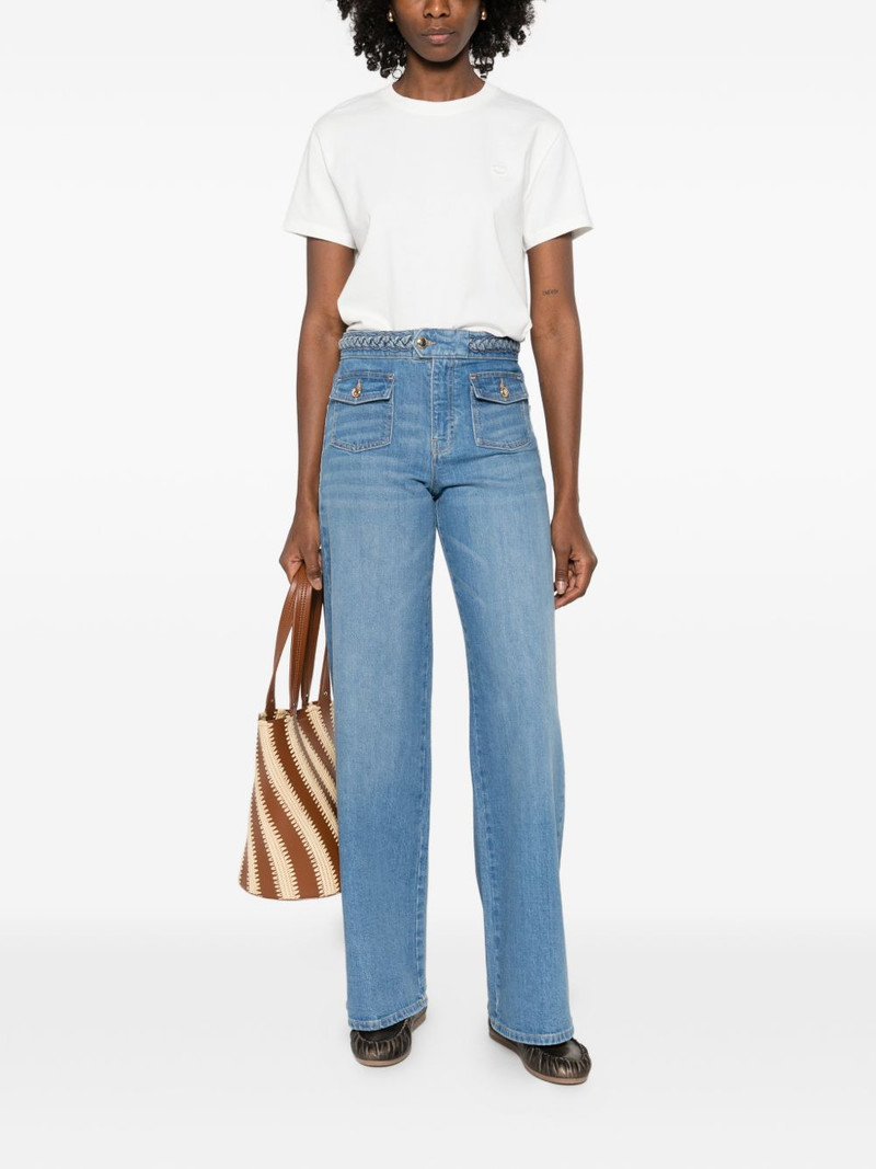 maje embroidered cotton T-shirt outlook