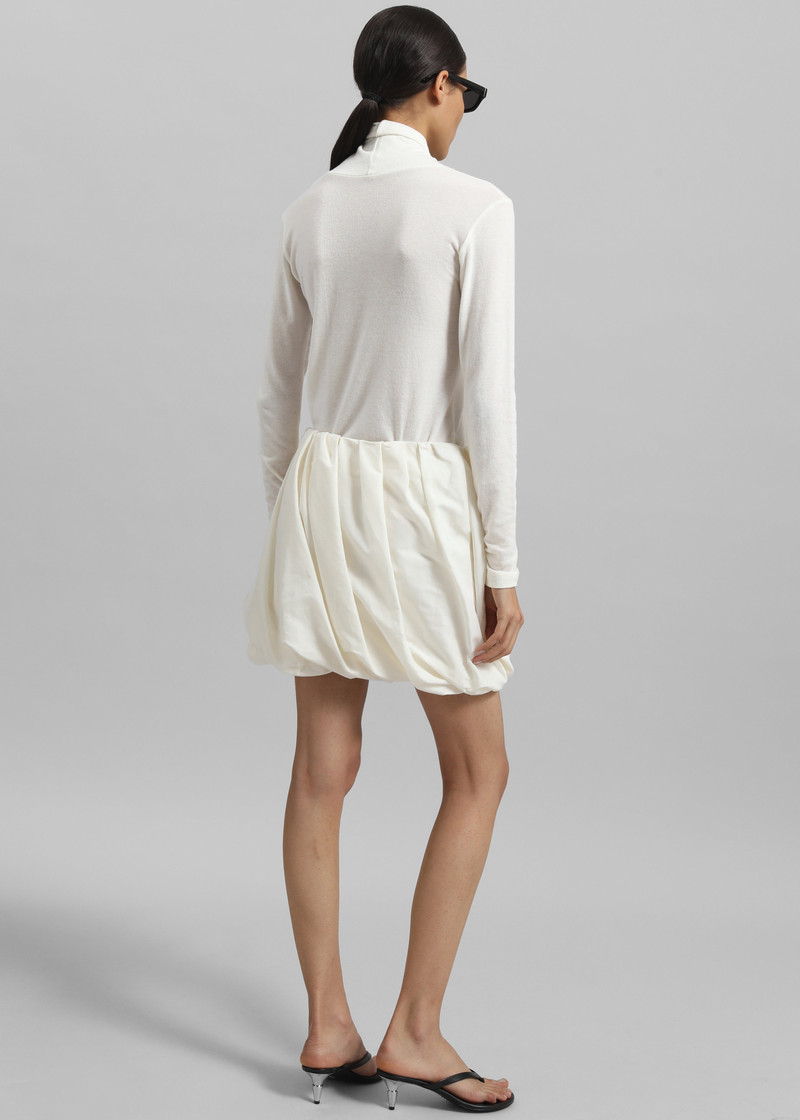 Evren Sheer Turtleneck - White 8