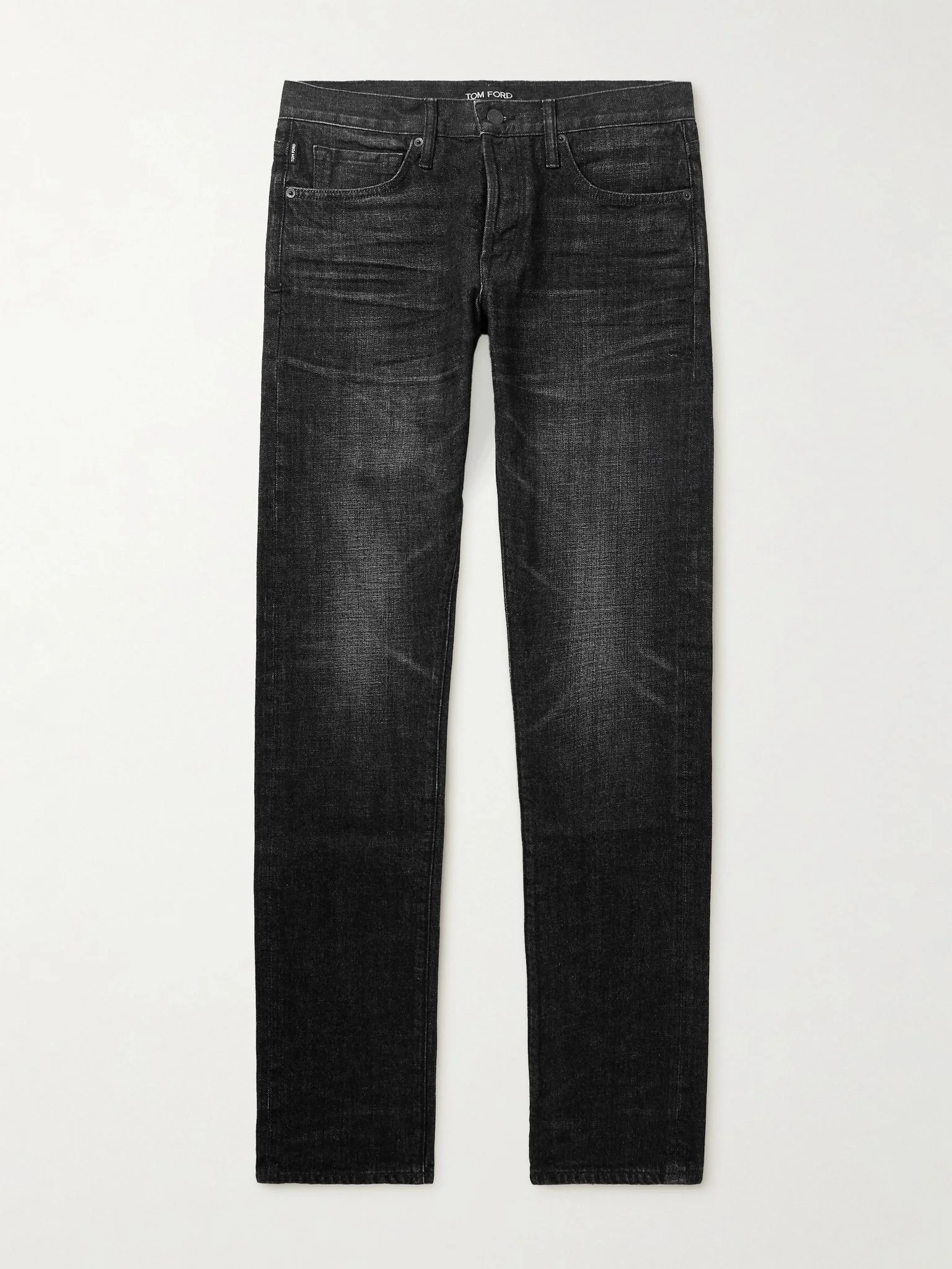 Slim-Fit Selvedge Jeans Black - 1