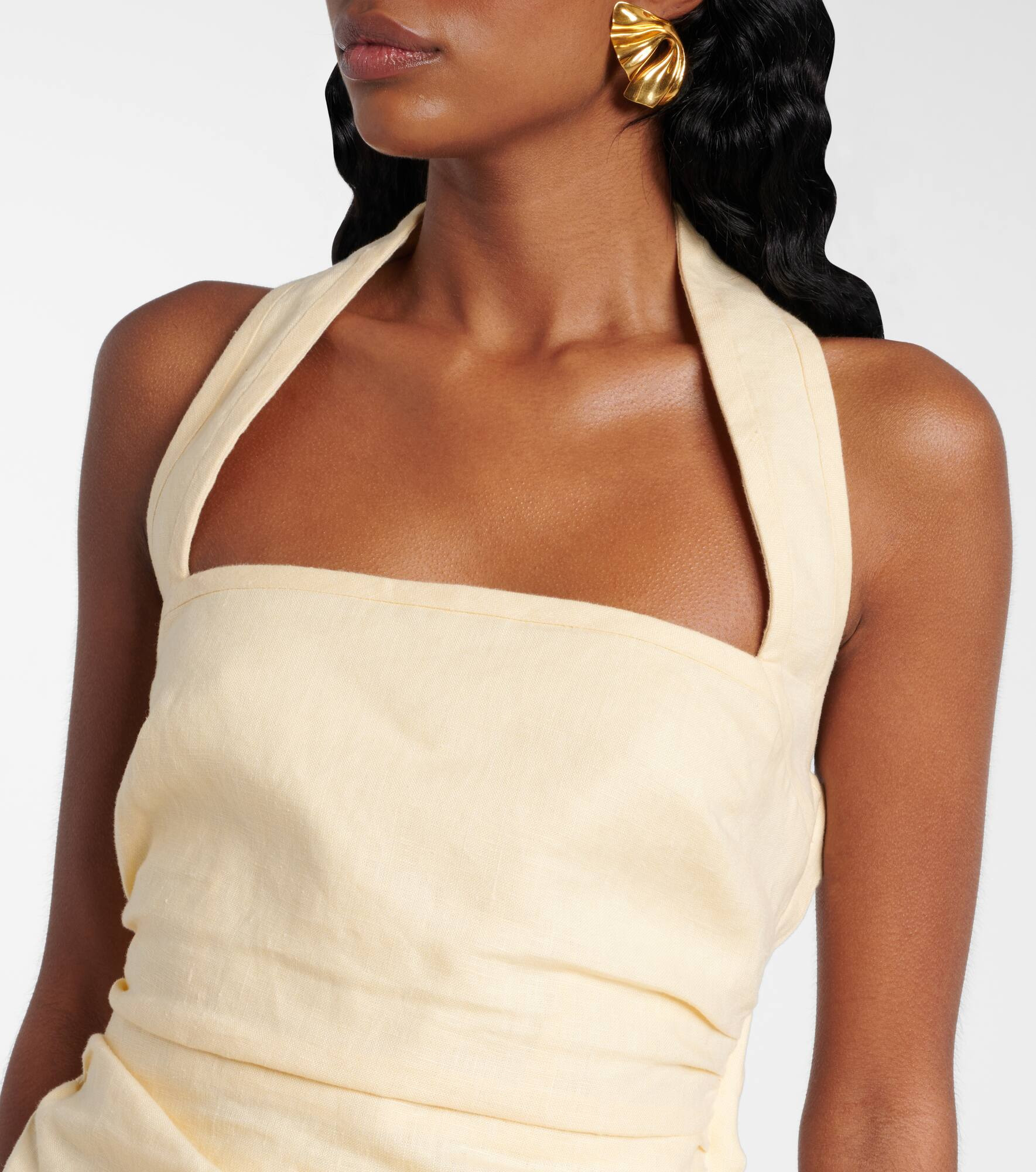 Jerry ruched linen top - 4