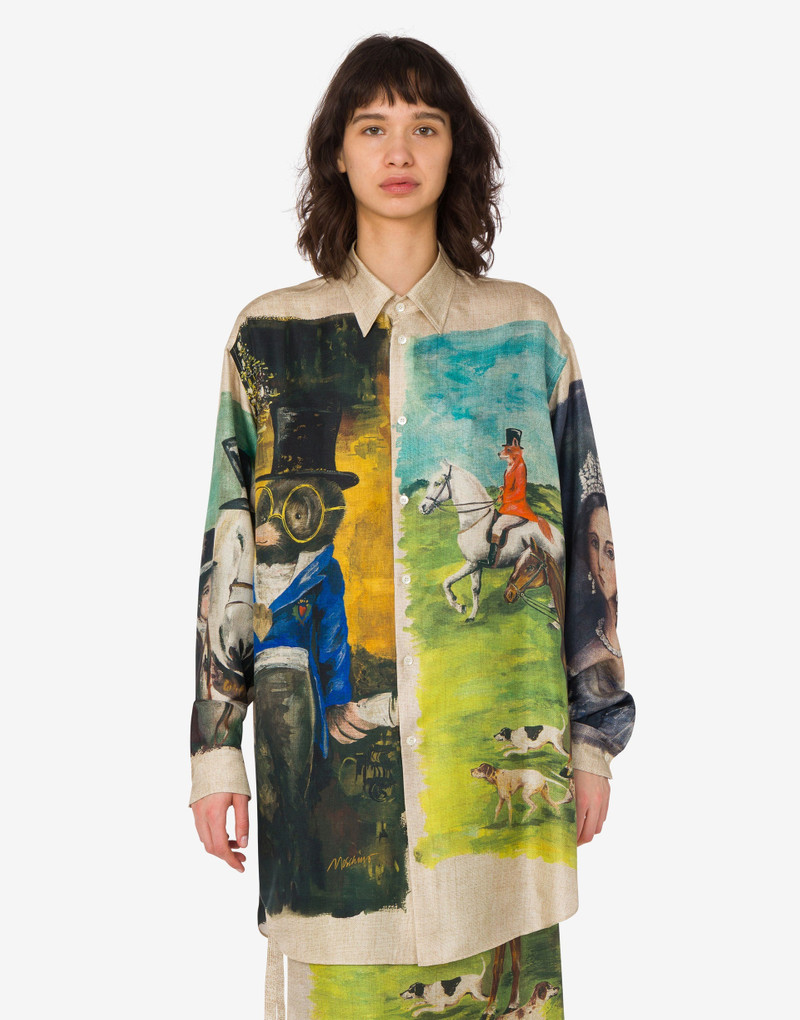 Moschino PRINTED SILK TWILL SHIRT outlook
