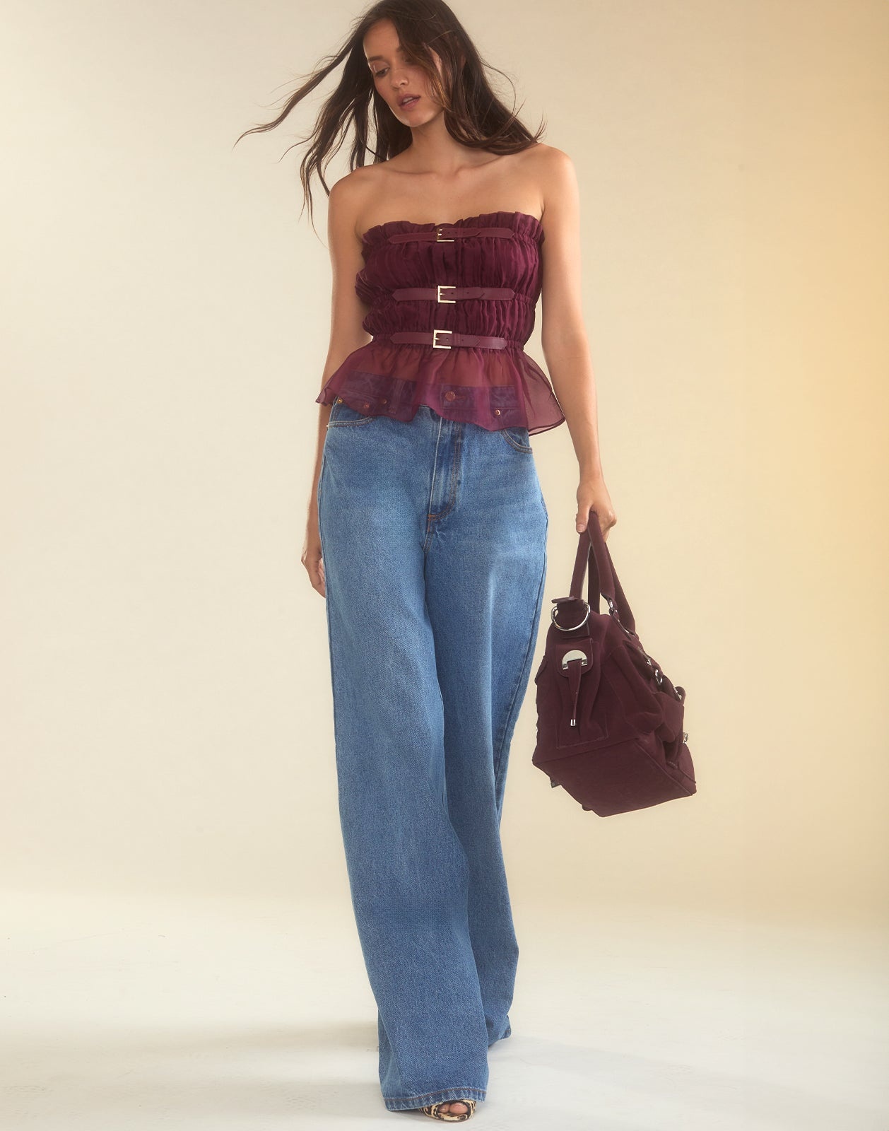 Buckle Up Silk Organza Top - 6