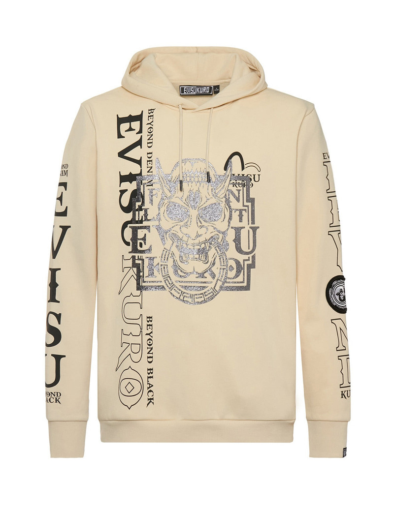 Glittery Hannya Skull Hoodie with Kamon Badge 1