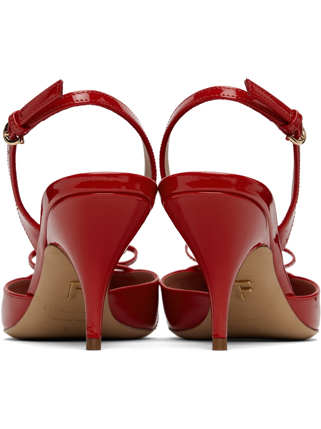 Red Gylla Mini Bow Pump Heels - 2