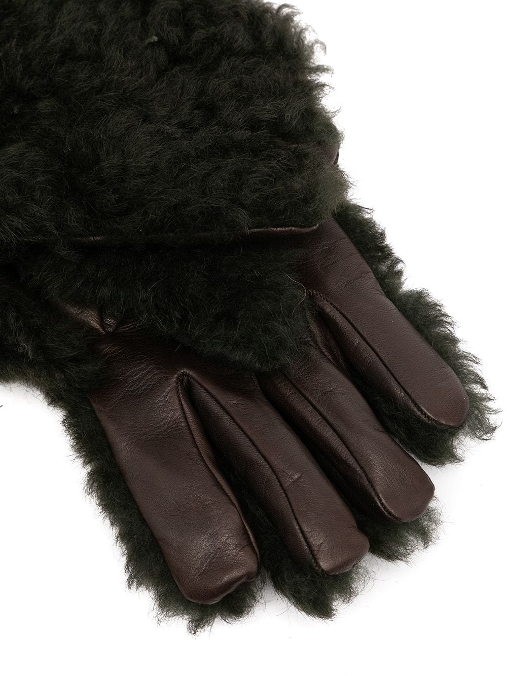 textured panelled gloves - 2