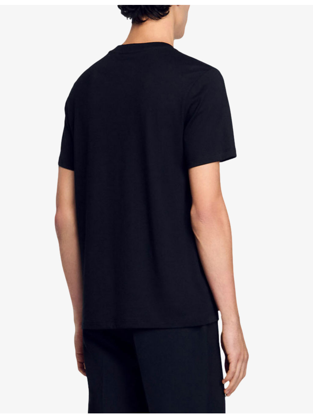 Cross Patch Round-Neck Cotton T-Shirt - 4