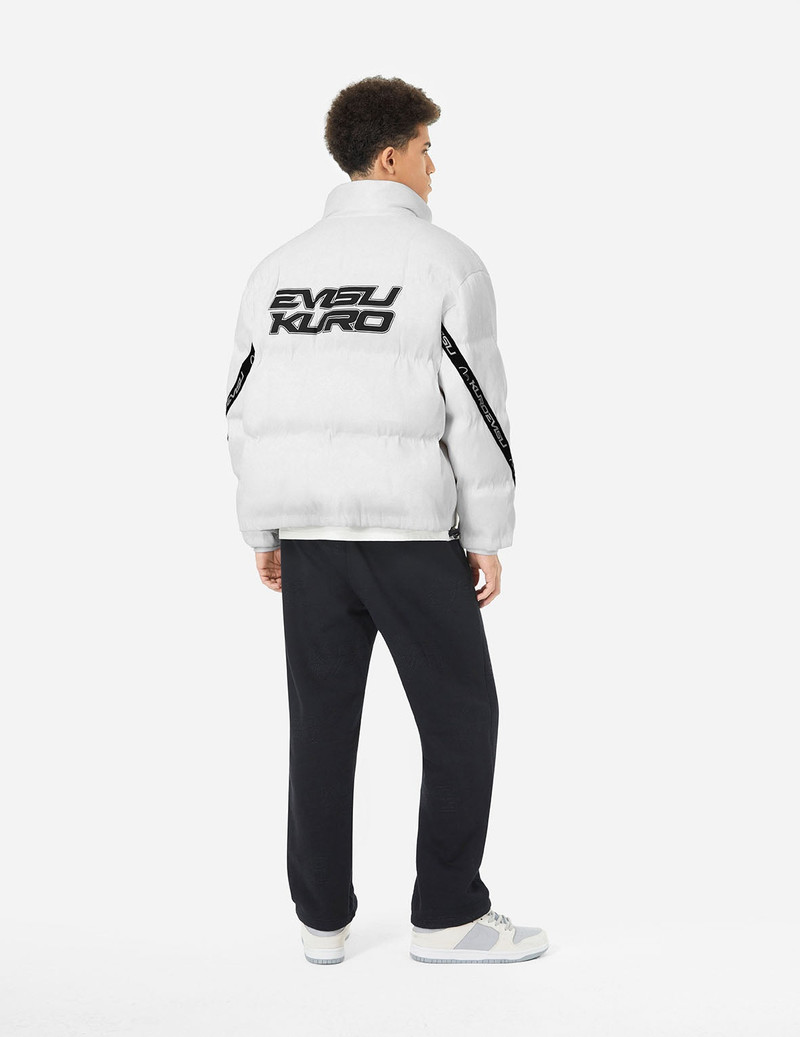 LED Light and Logo Print Relax Fit Down Jacket 3