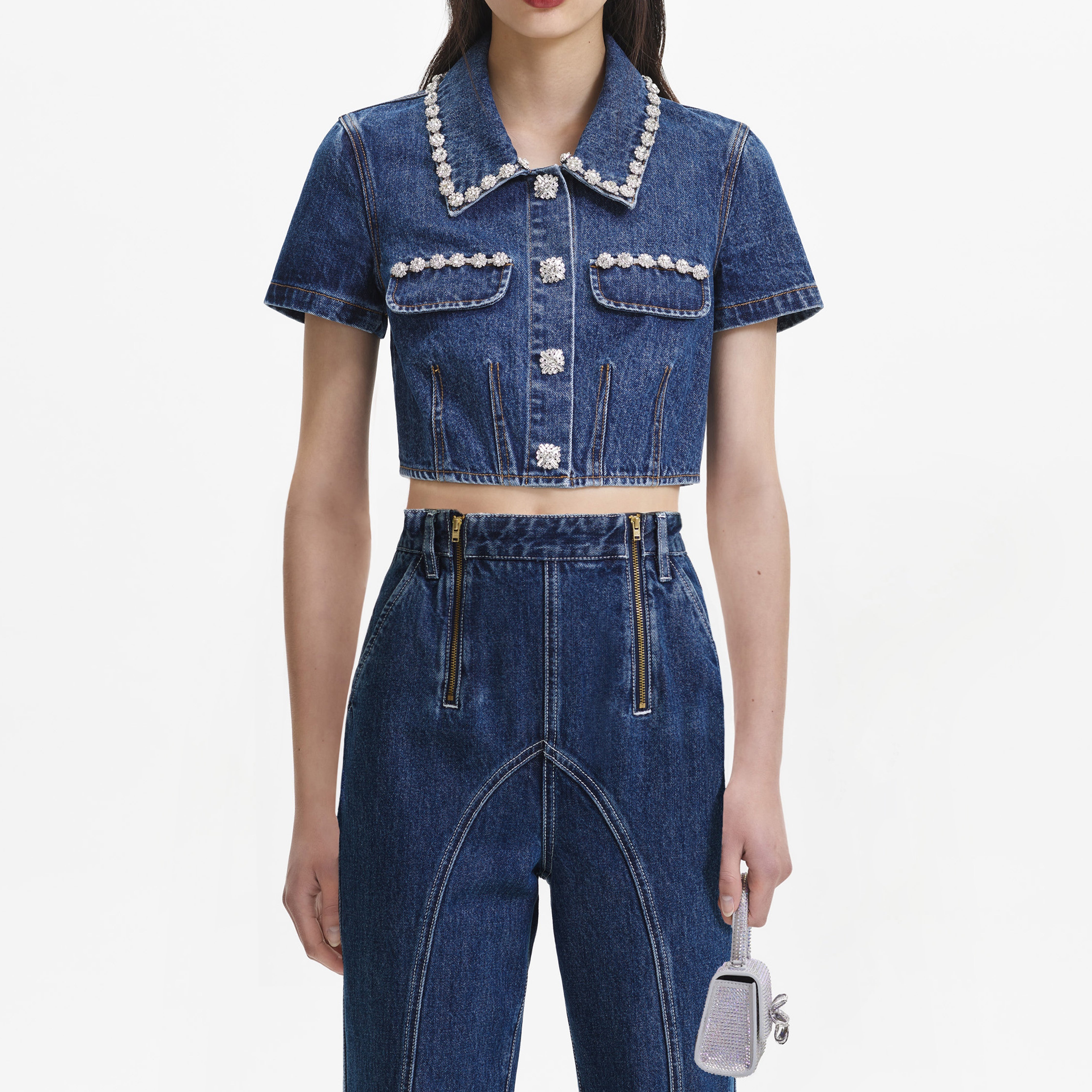 Black Stitch Detail Jeans - 11