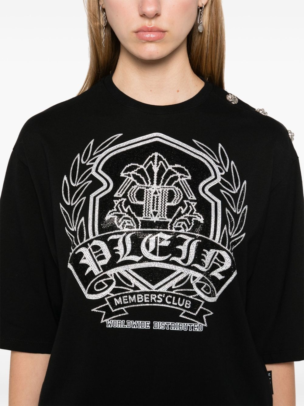 crystal-embellishment T-shirt - 5
