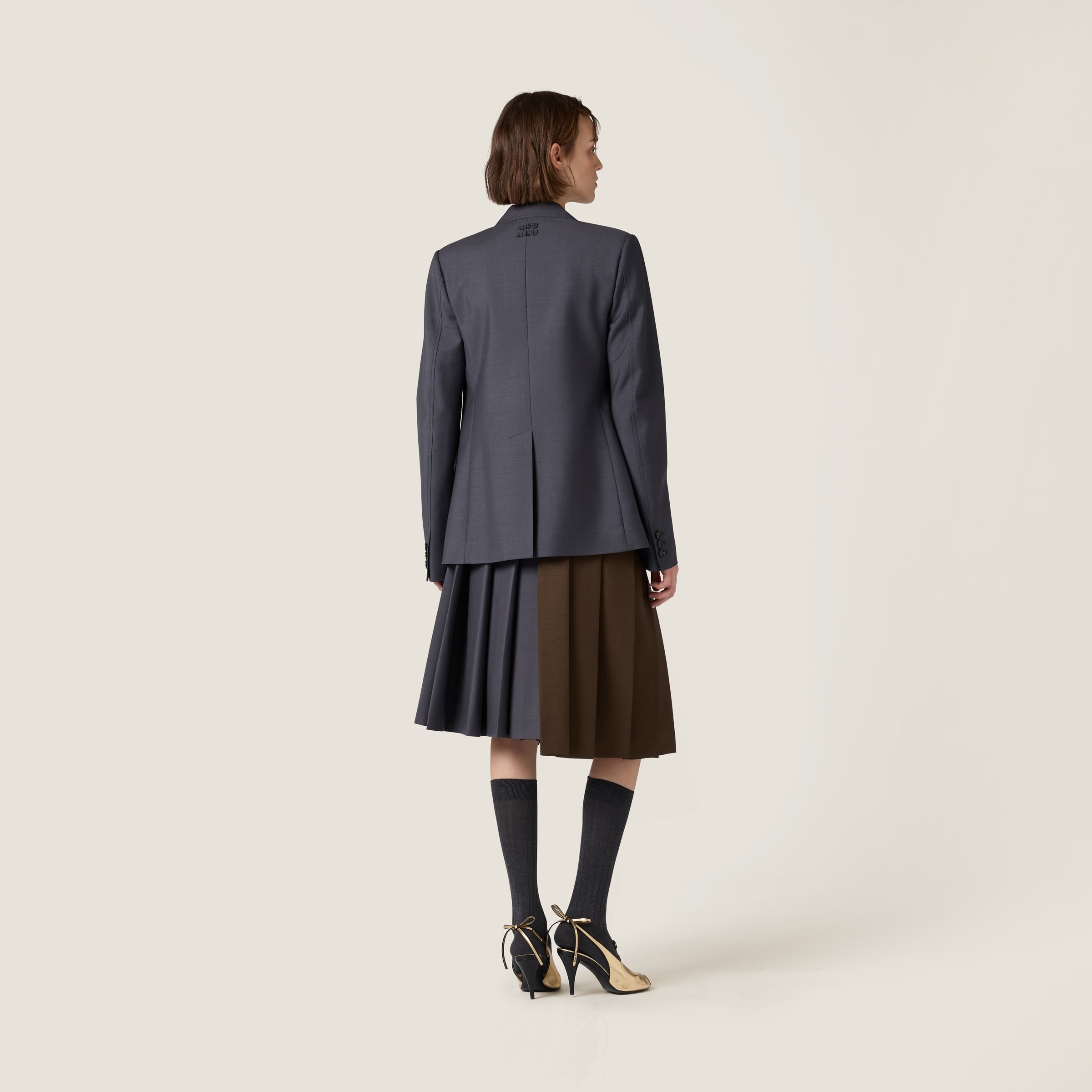 Miu Miu Single-breasted kid mohair jacket | REVERSIBLE