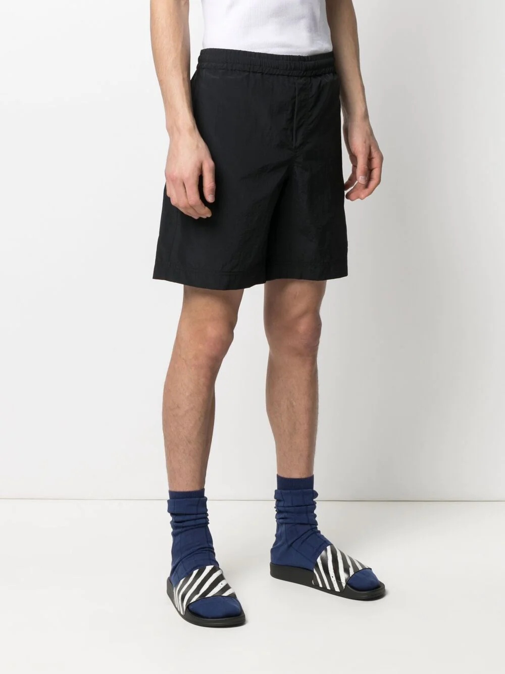 knee-length track shorts - 3