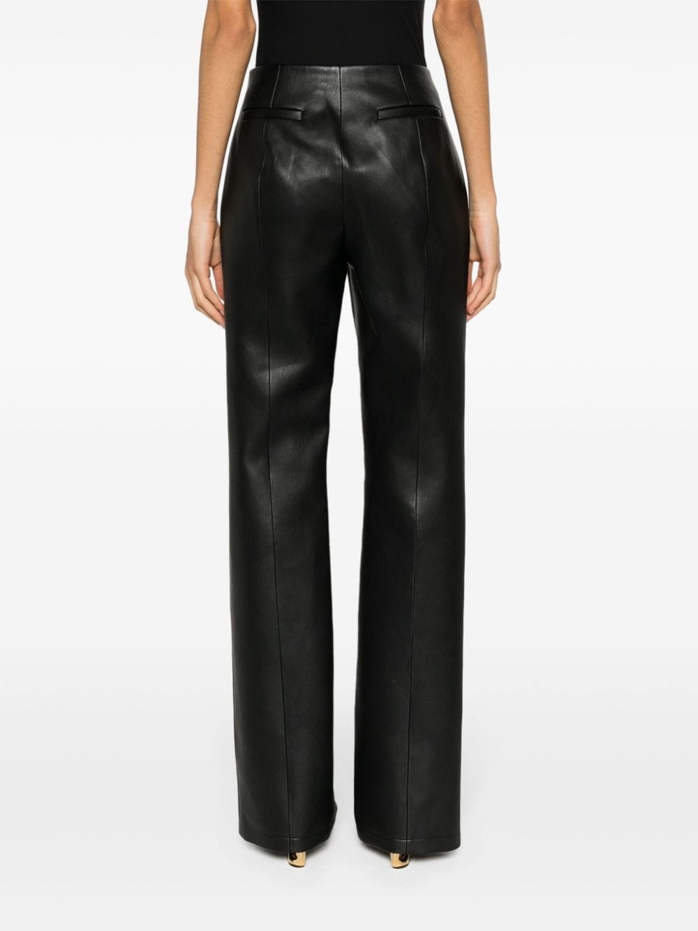 Nicolette faux-leather trousers - 4