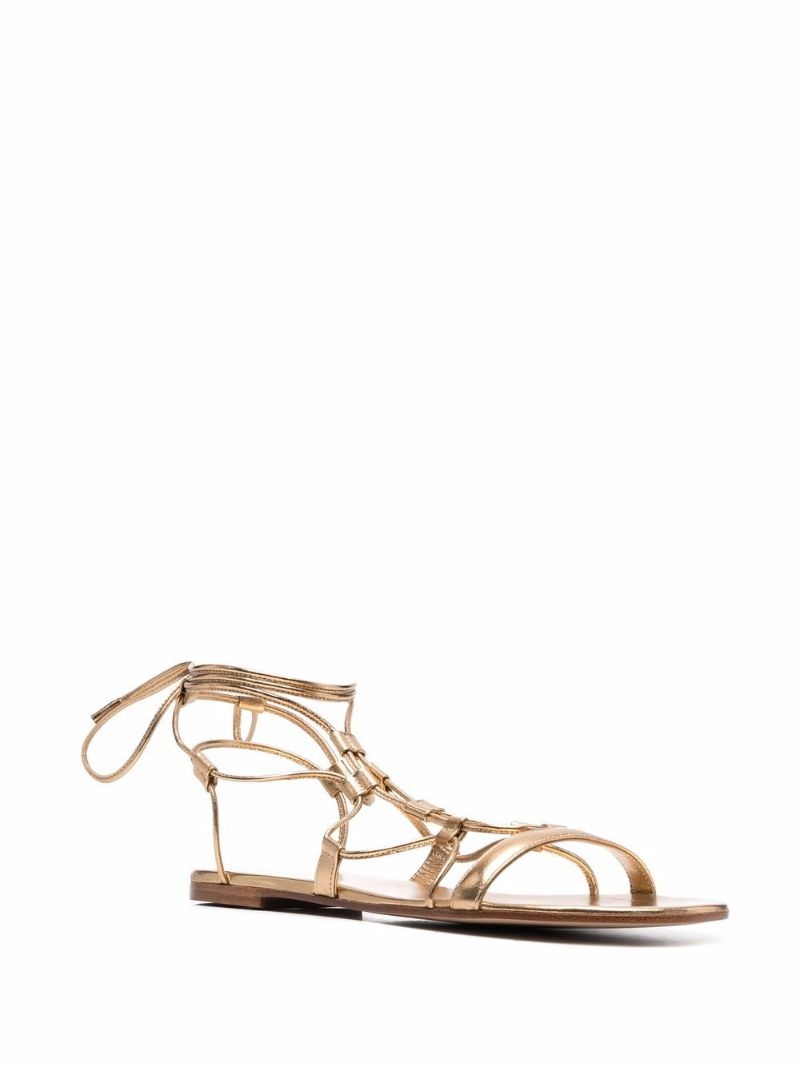 multi-way strap leather sandals - 3