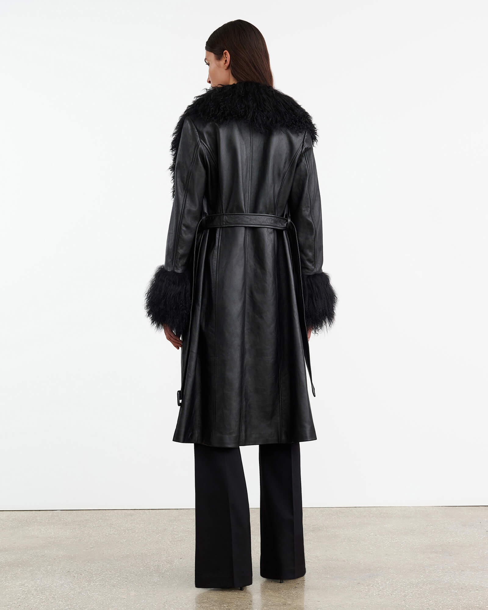 SOLENE LEATHER COAT - 6