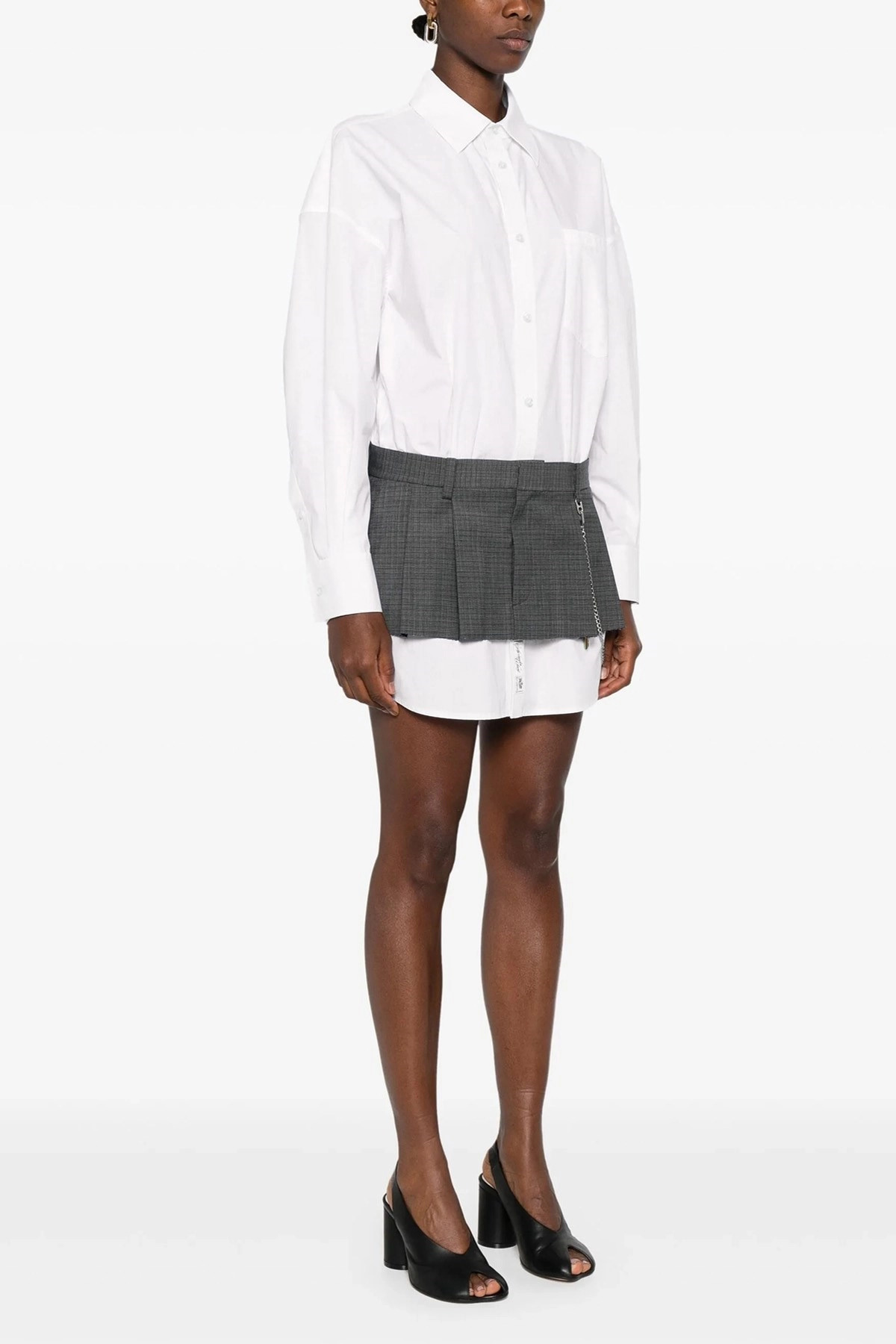 'Pre-Styled Shirt Dress W Chain' dress - 2