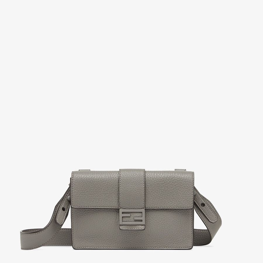 Gray leather bag - 1