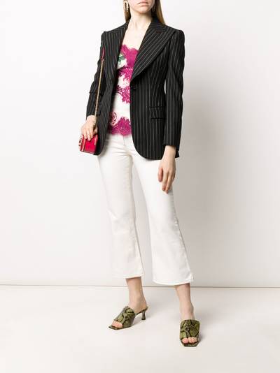 Dolce & Gabbana pinstriped single button blazer outlook