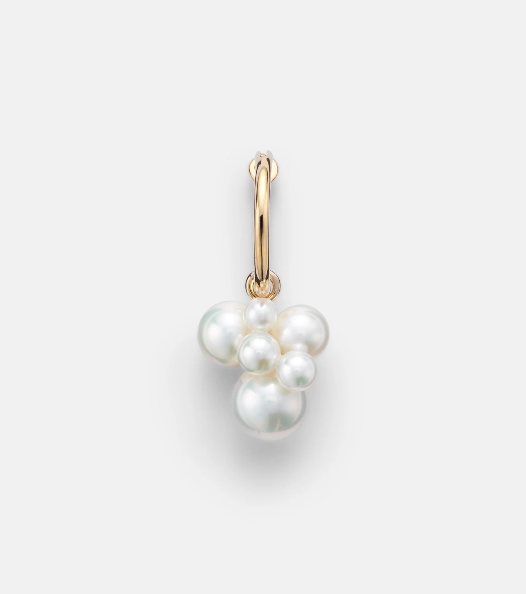 Botticelli 14kt gold single earring with pearls - 1