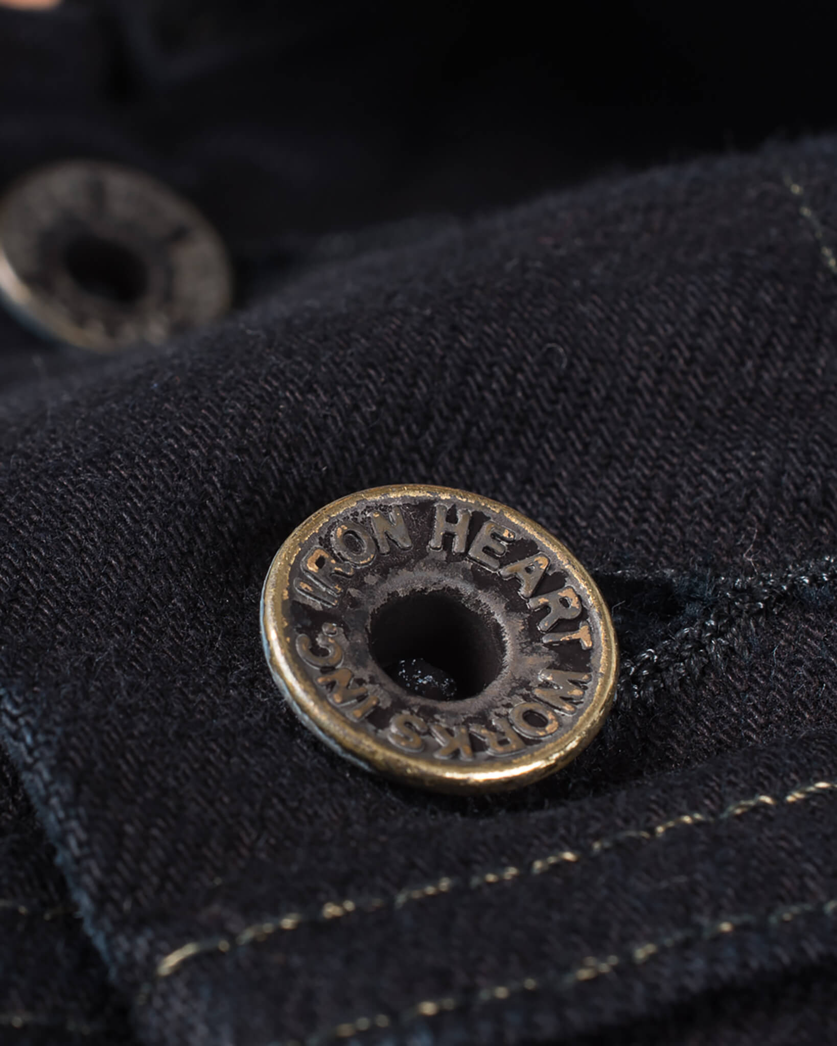 IH-526J-142OD 14oz Selvedge Denim Modified Type III Jacket - Indigo Overdyed Black - 8