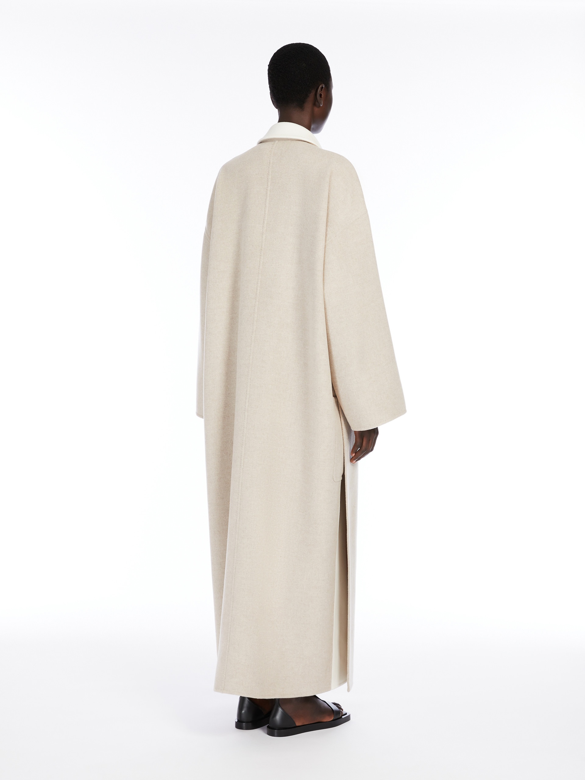AMOUR1234 Wool and double cashmere coat - 4