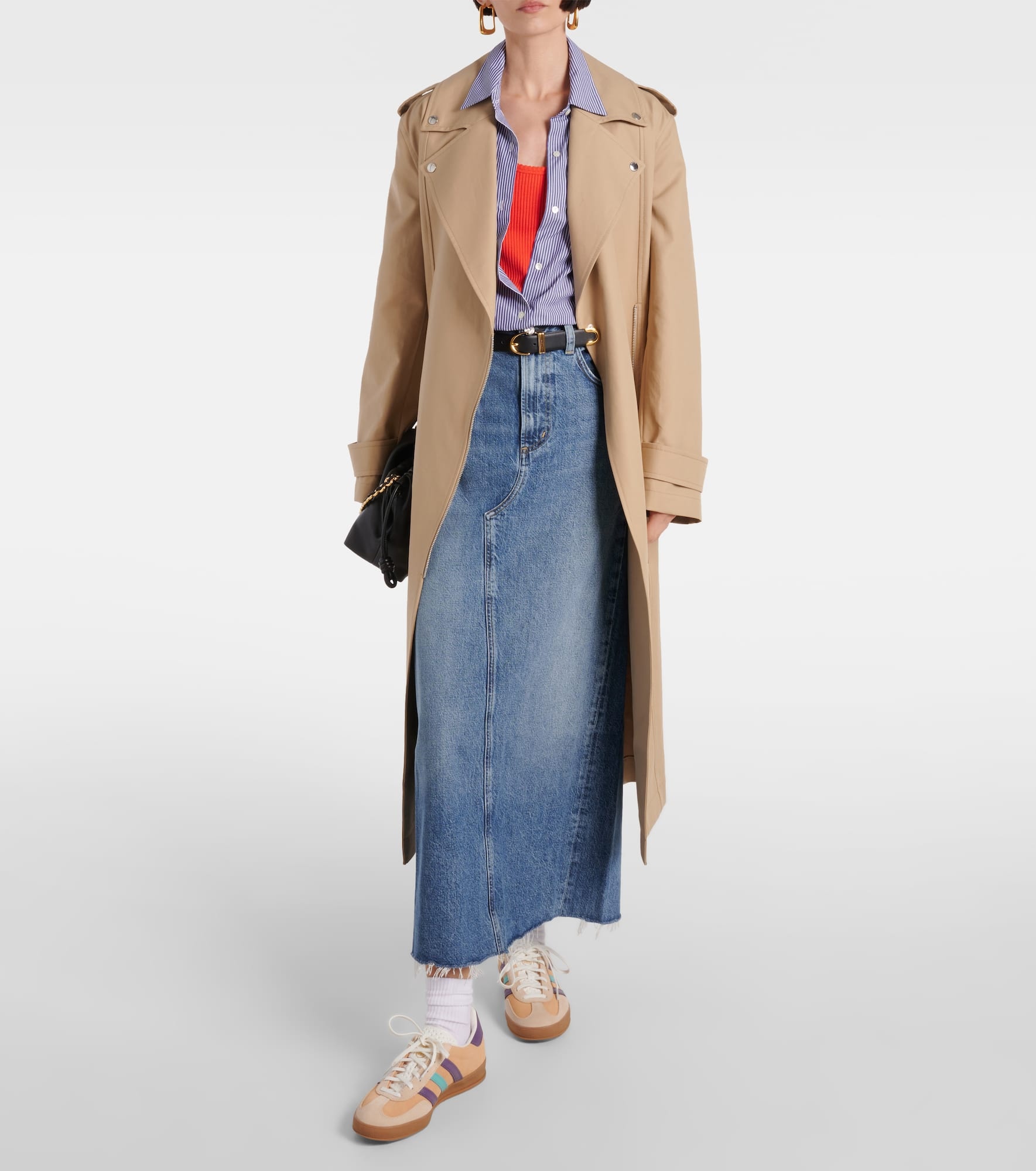 Circolo Reworked denim maxi skirt - 2