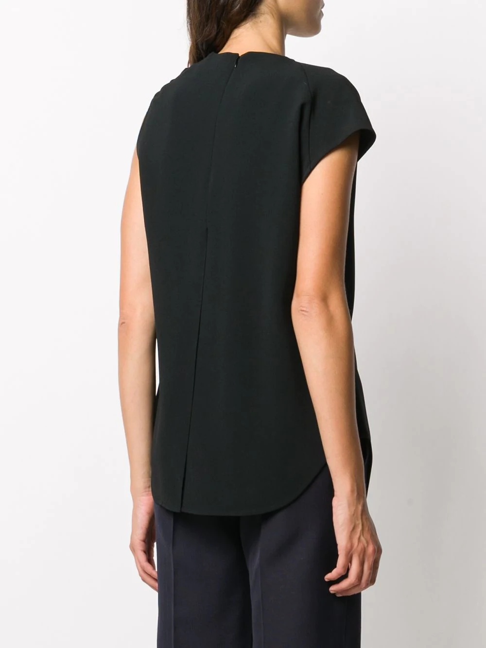 asymmetric cowl-neck top - 4