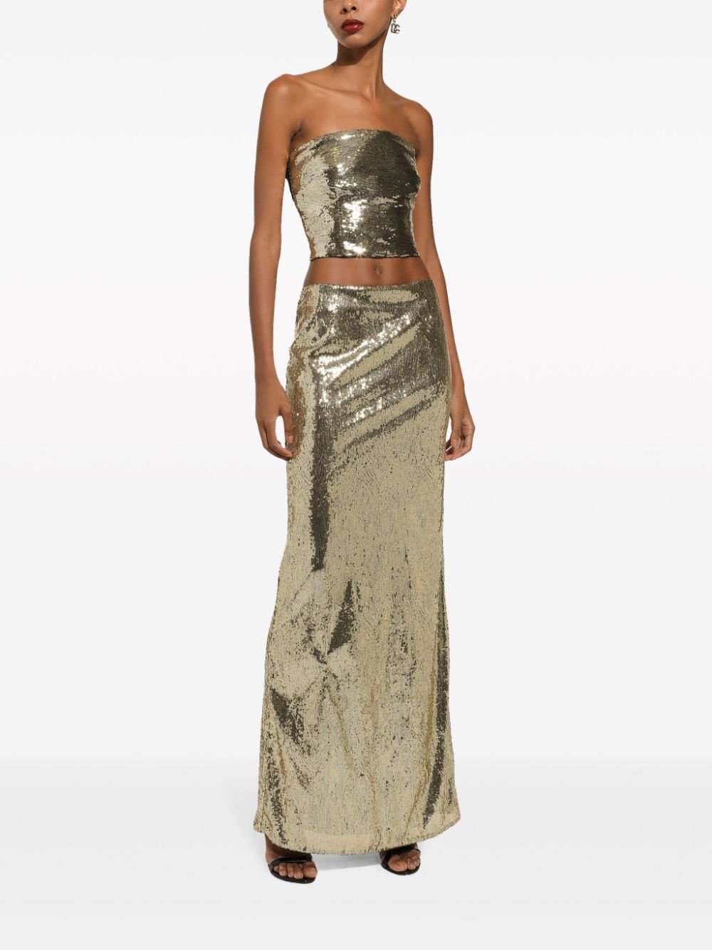 sequinned mermaid maxi skirt - 3