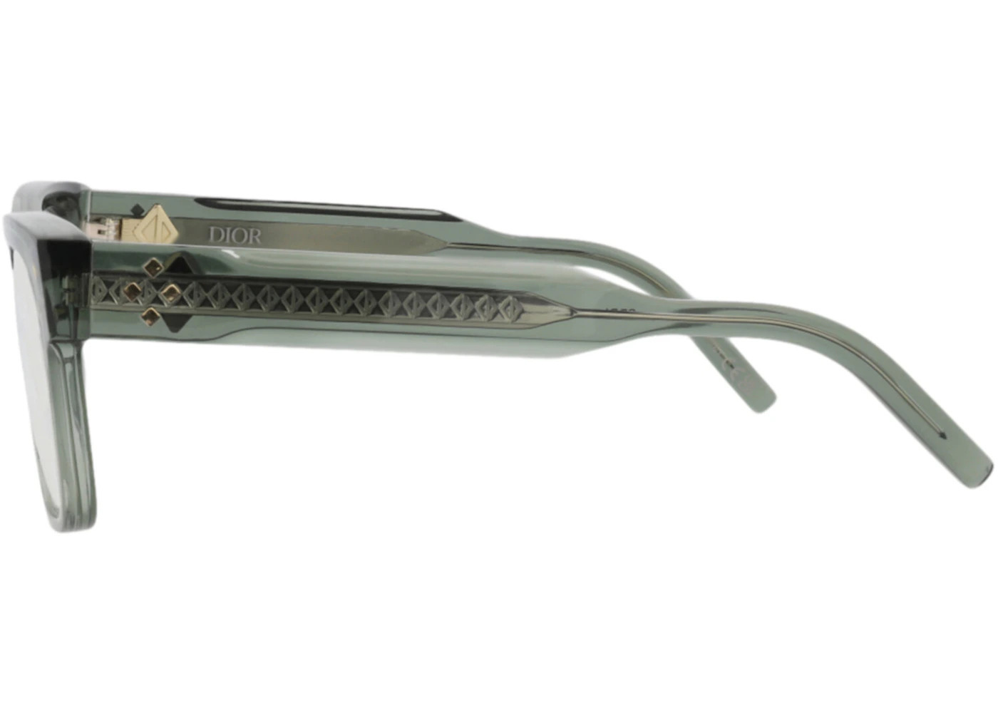 Dior Square-Frame Acetate Optical Frames Green Green Transparent (DM50079I-54-095) - 3