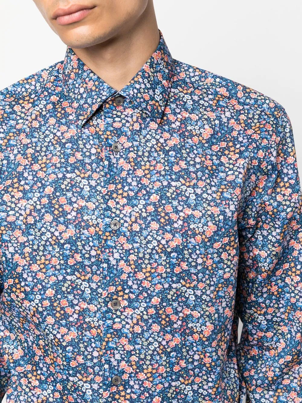 floral-print long-sleeve shirt - 5