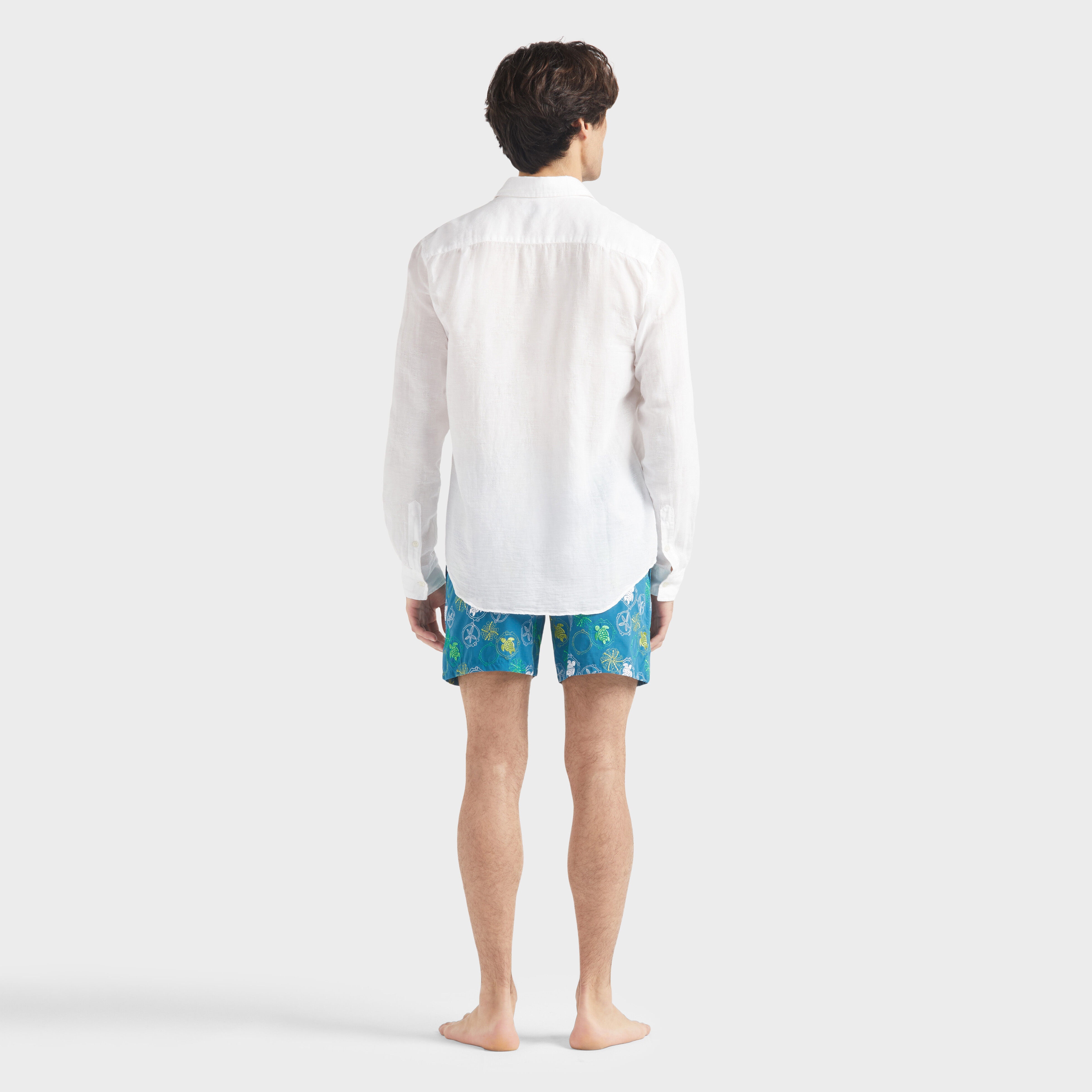 Men Linen and Cotton Shirt Solid - 4