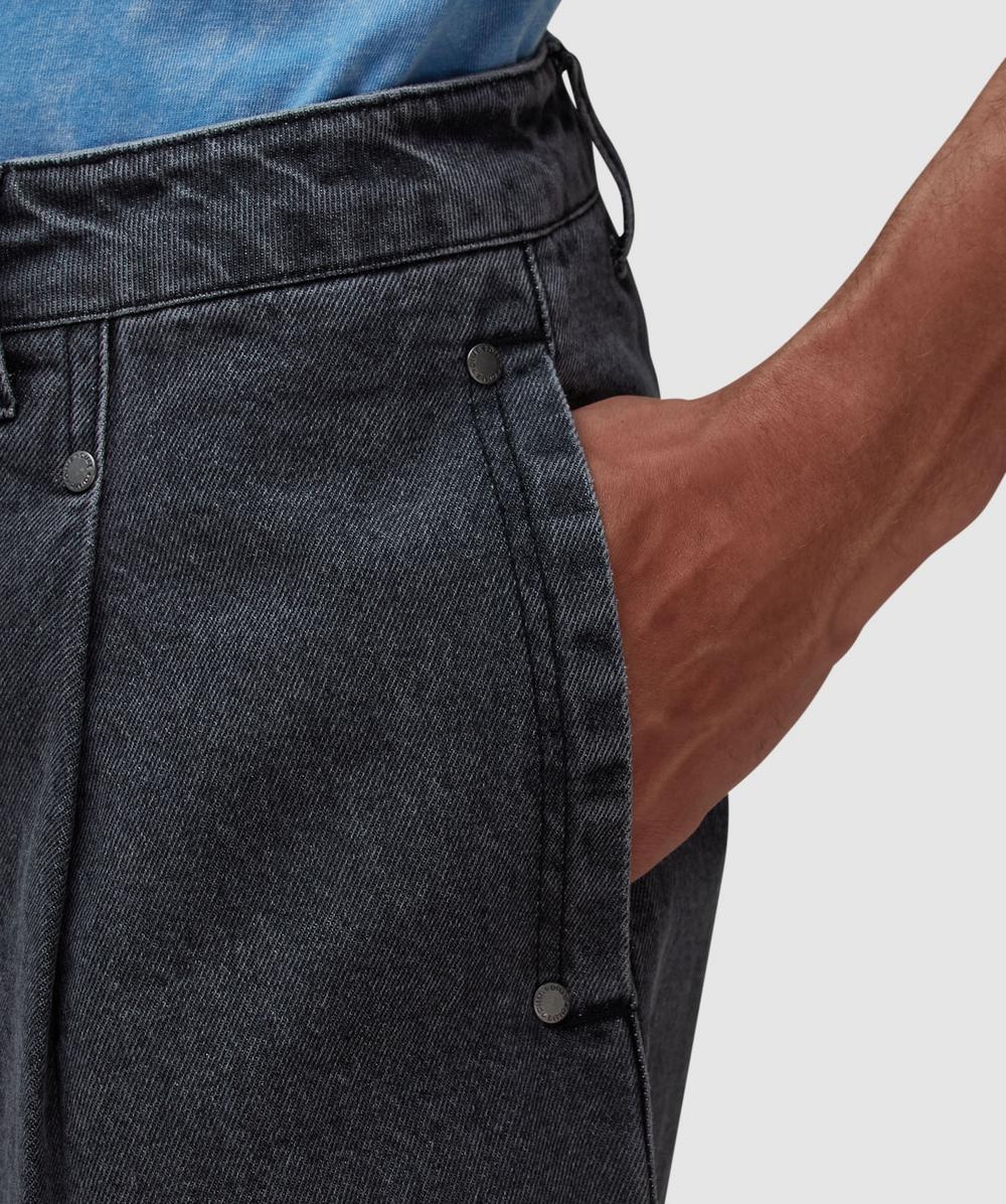 Pleated denim short - 4