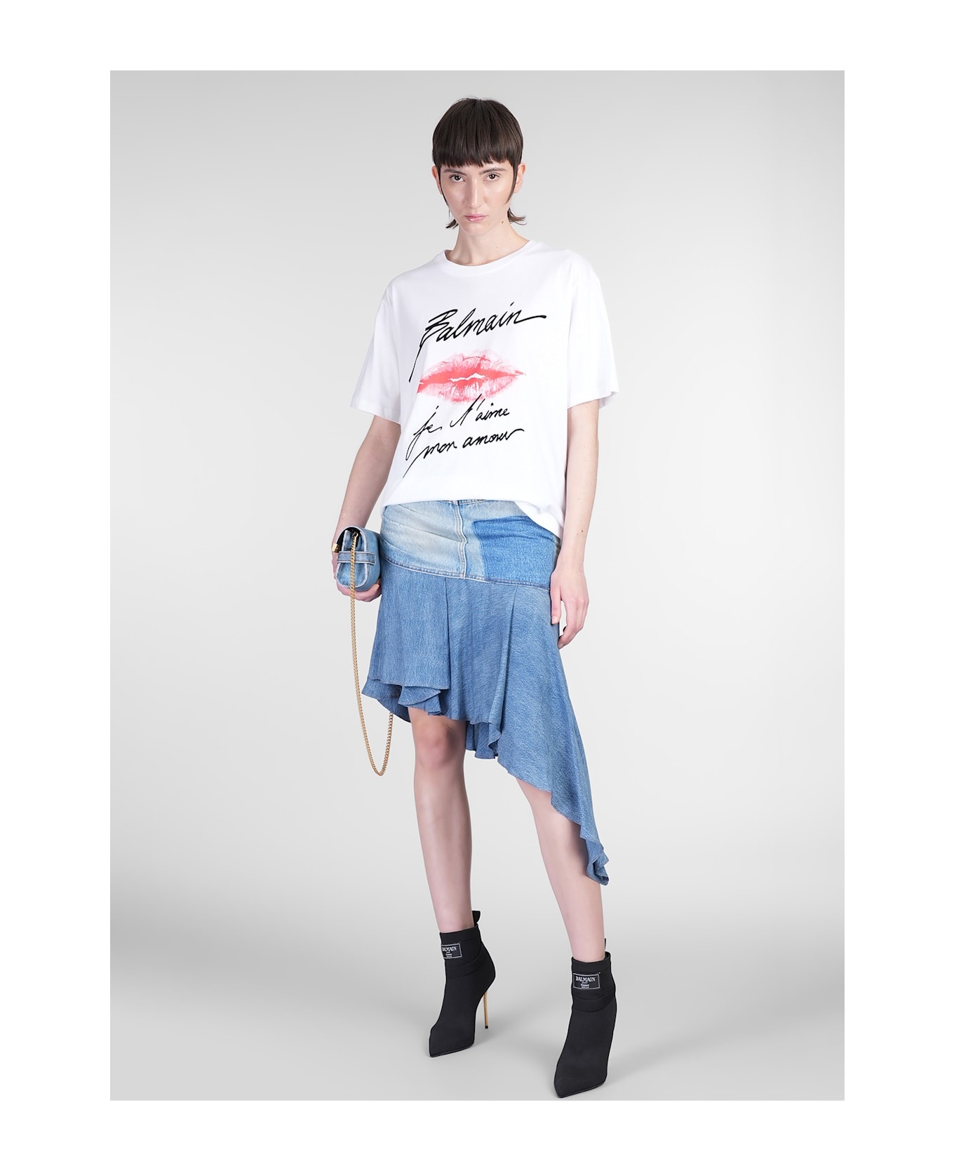 Skirt In Blue Cotton - 2