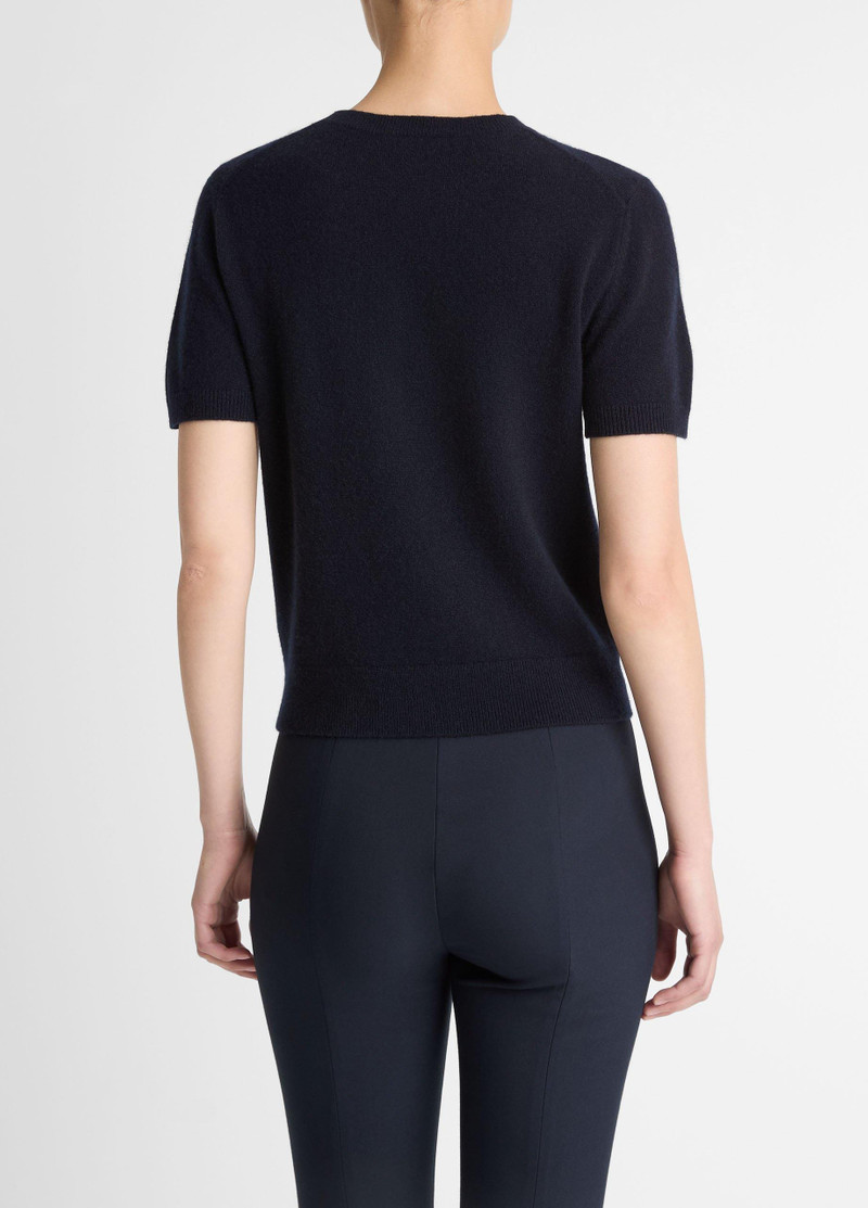 Vince Wool & Cashmere-Blend Short-Sleeve Sweater outlook