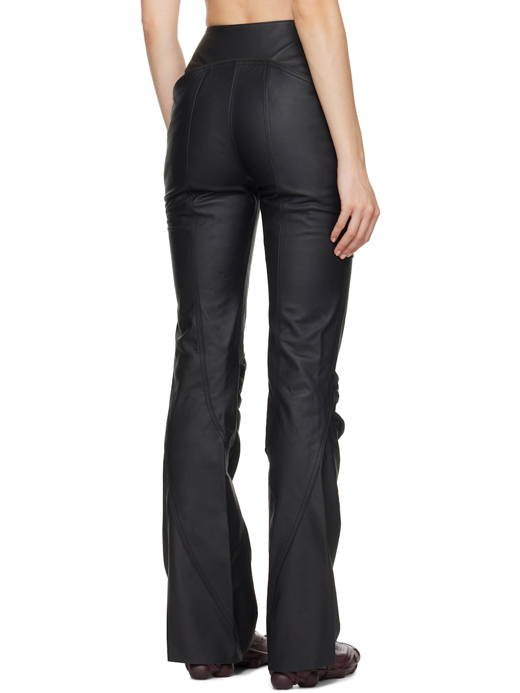 Black Kiko Kostadinov Edition Eero Leather Trousers - 3