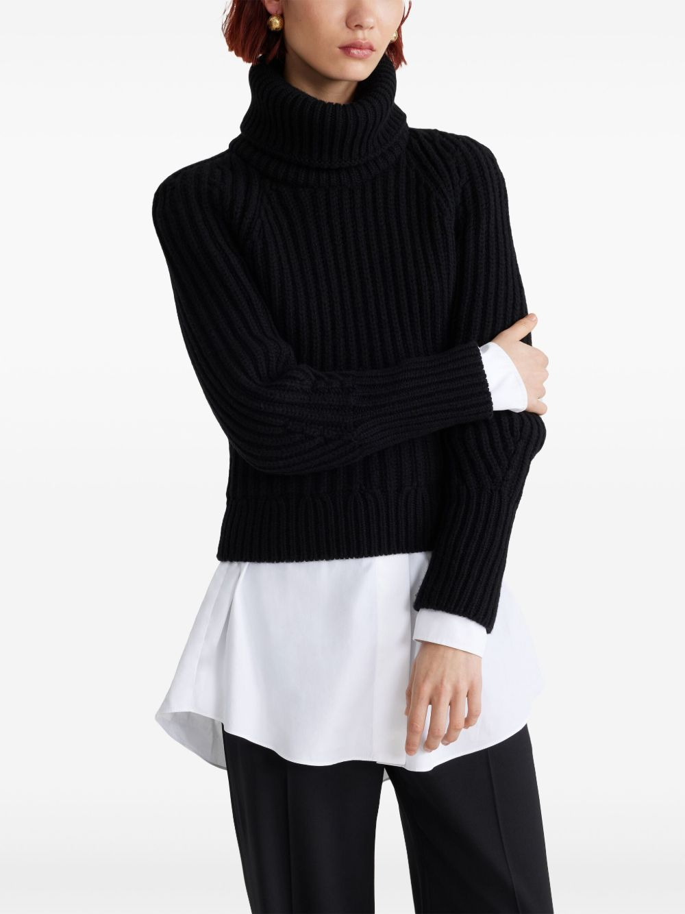 roll-neck wool jumper - 5