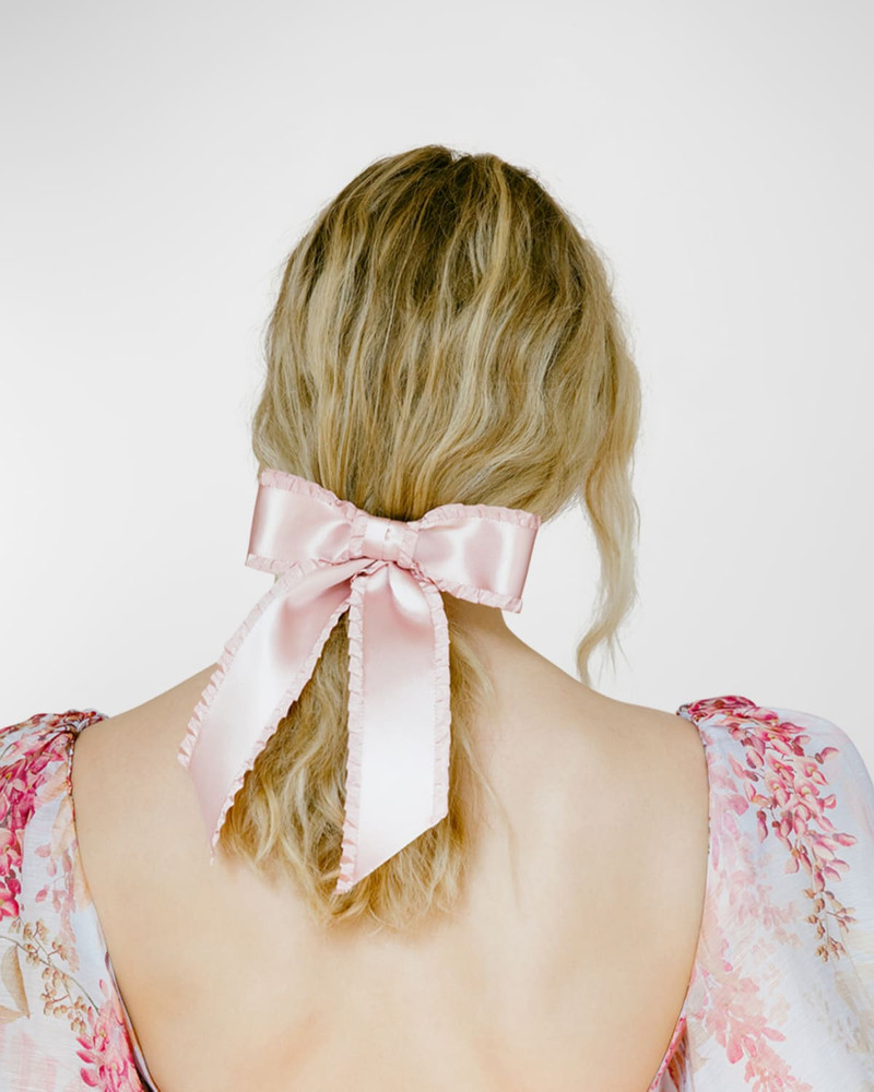 Jennifer Behr Harper Pleated Satin Bow Barrette outlook